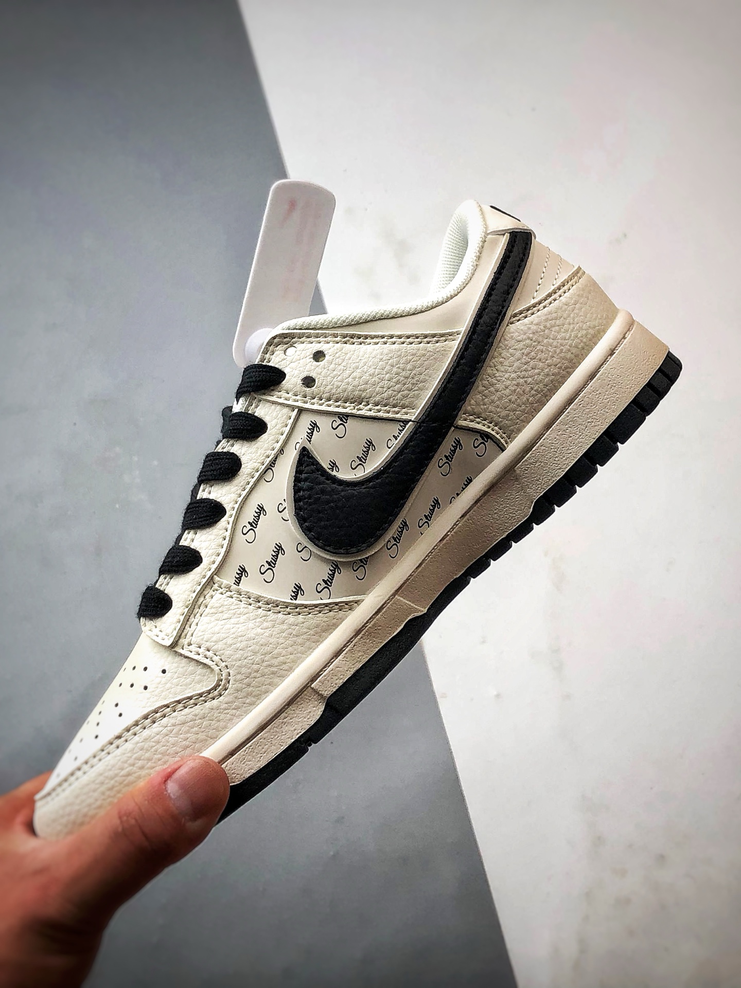 290 NK Dunk Low Retro ”DIY高端定制” 斯图西米白黑 低帮休闲运动板鞋 JP1648-023