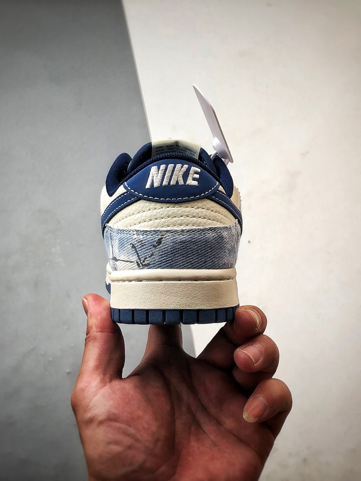 290 NK Dunk Low Retro ”DIY高端定制” LV米白蓝牛仔布 低帮休闲运动板鞋 JP1648-019