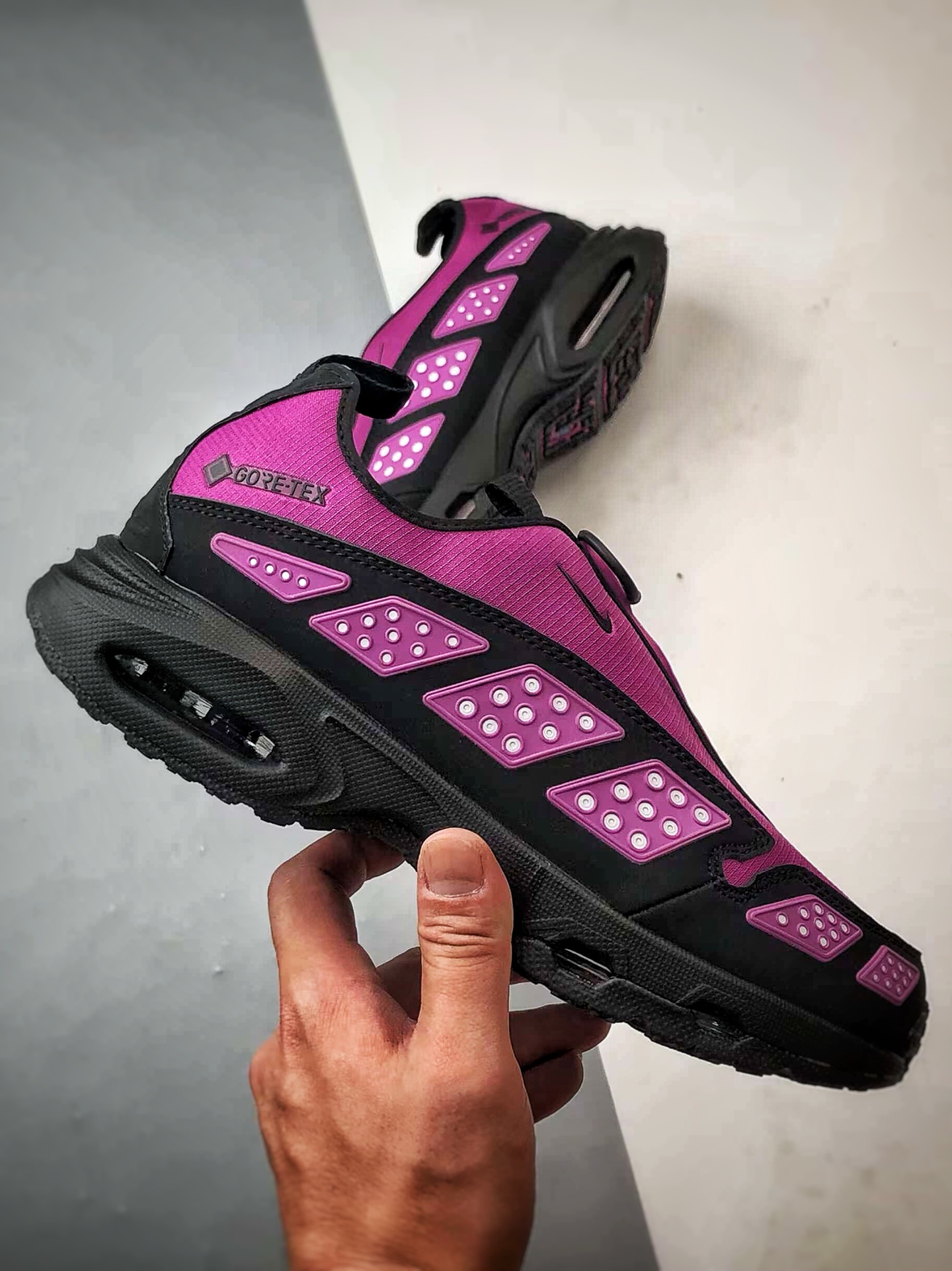 200 NK Air Max Sunder 黑紫 解构机能风全掌气垫休闲跑步鞋