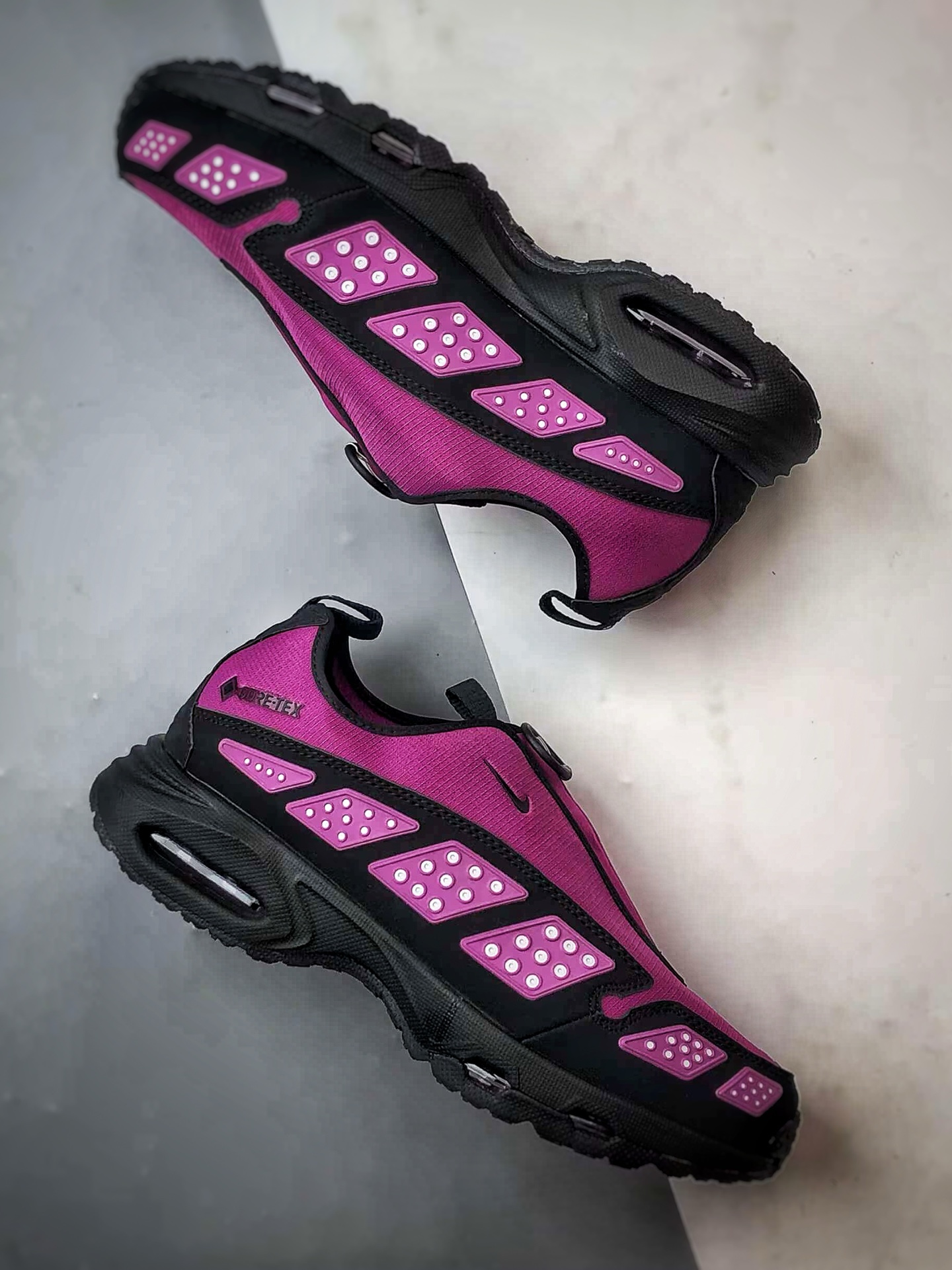 200 NK Air Max Sunder 黑紫 解构机能风全掌气垫休闲跑步鞋