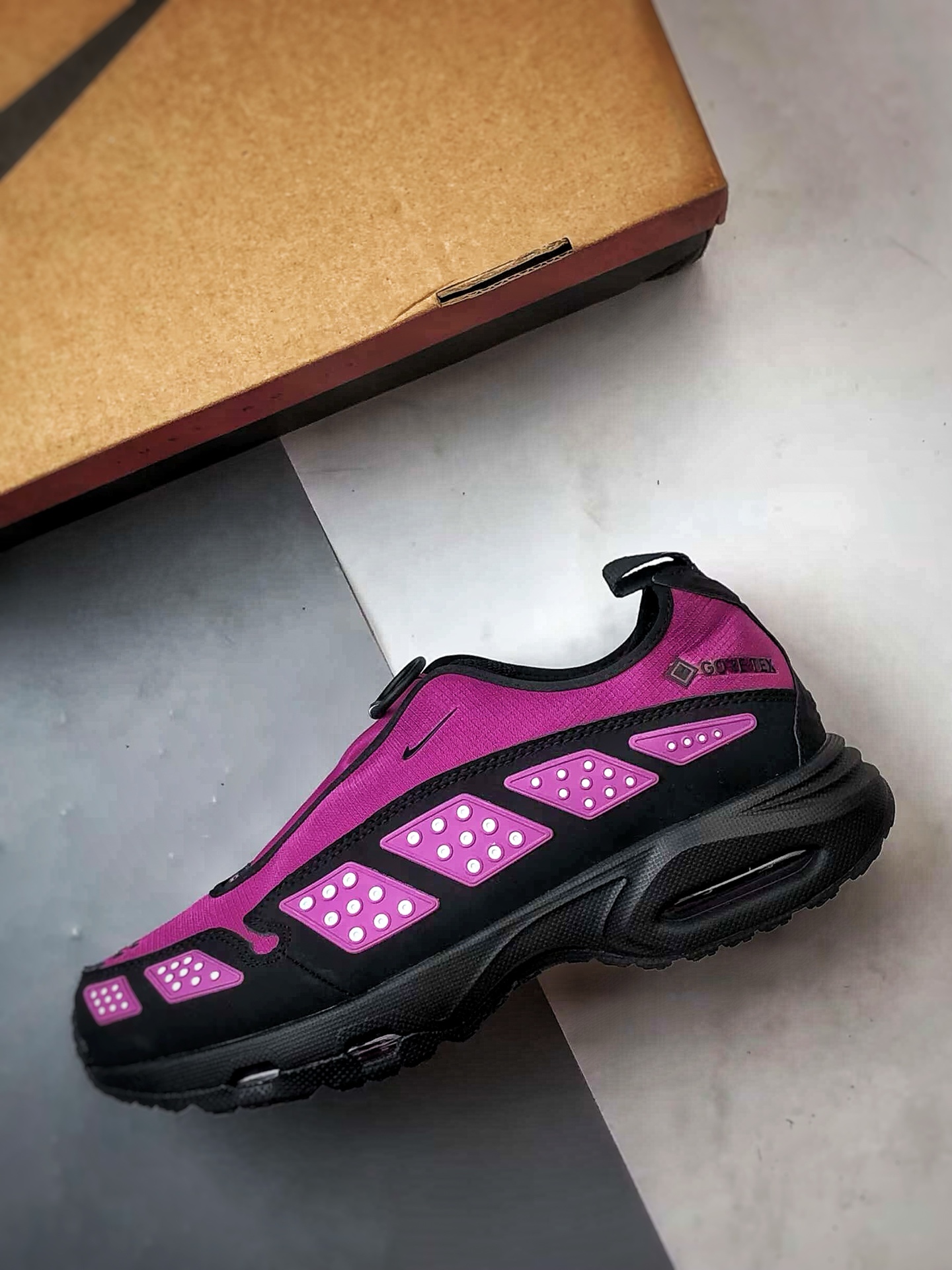 200 NK Air Max Sunder 黑紫 解构机能风全掌气垫休闲跑步鞋