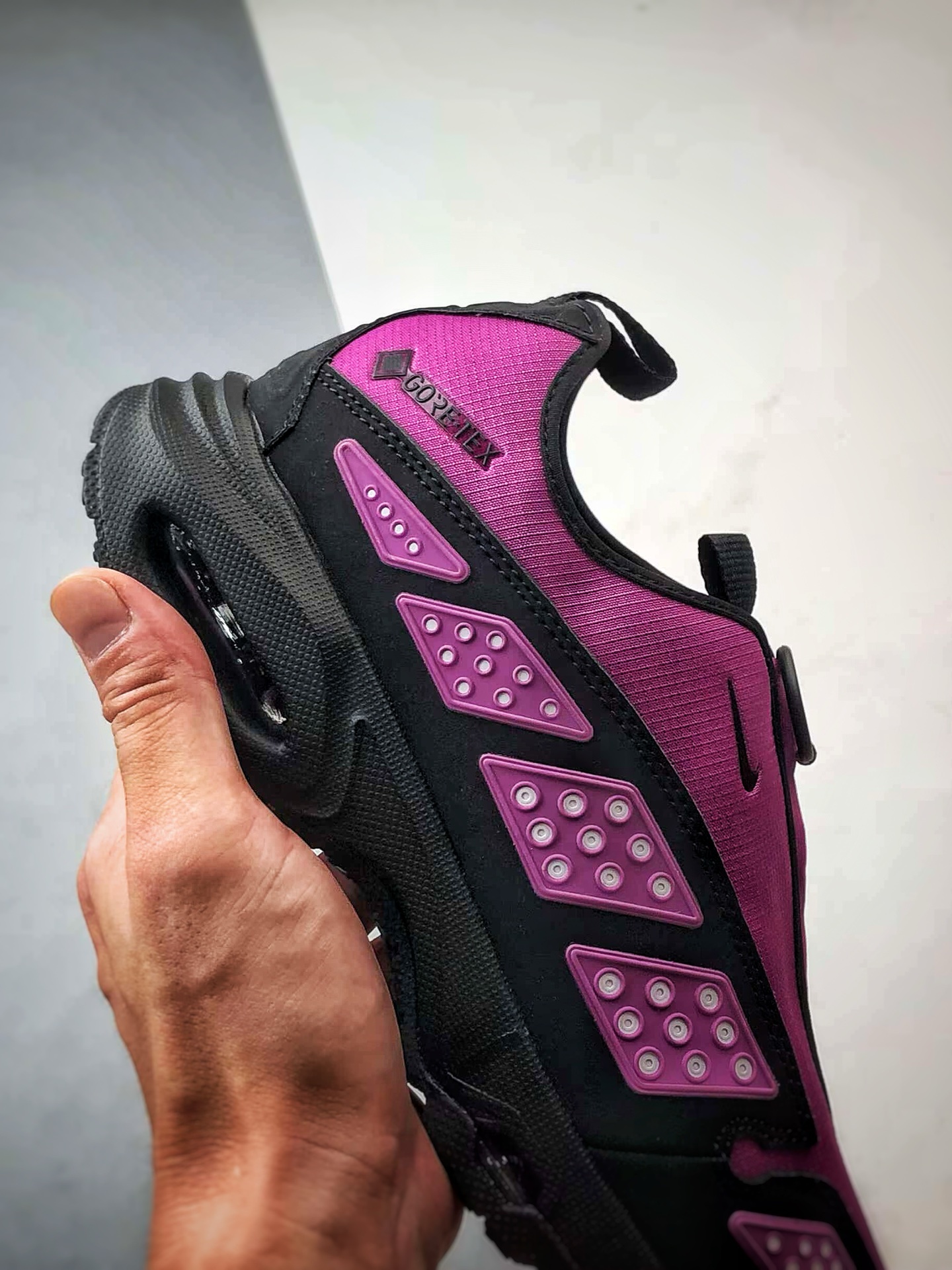 200 NK Air Max Sunder 黑紫 解构机能风全掌气垫休闲跑步鞋