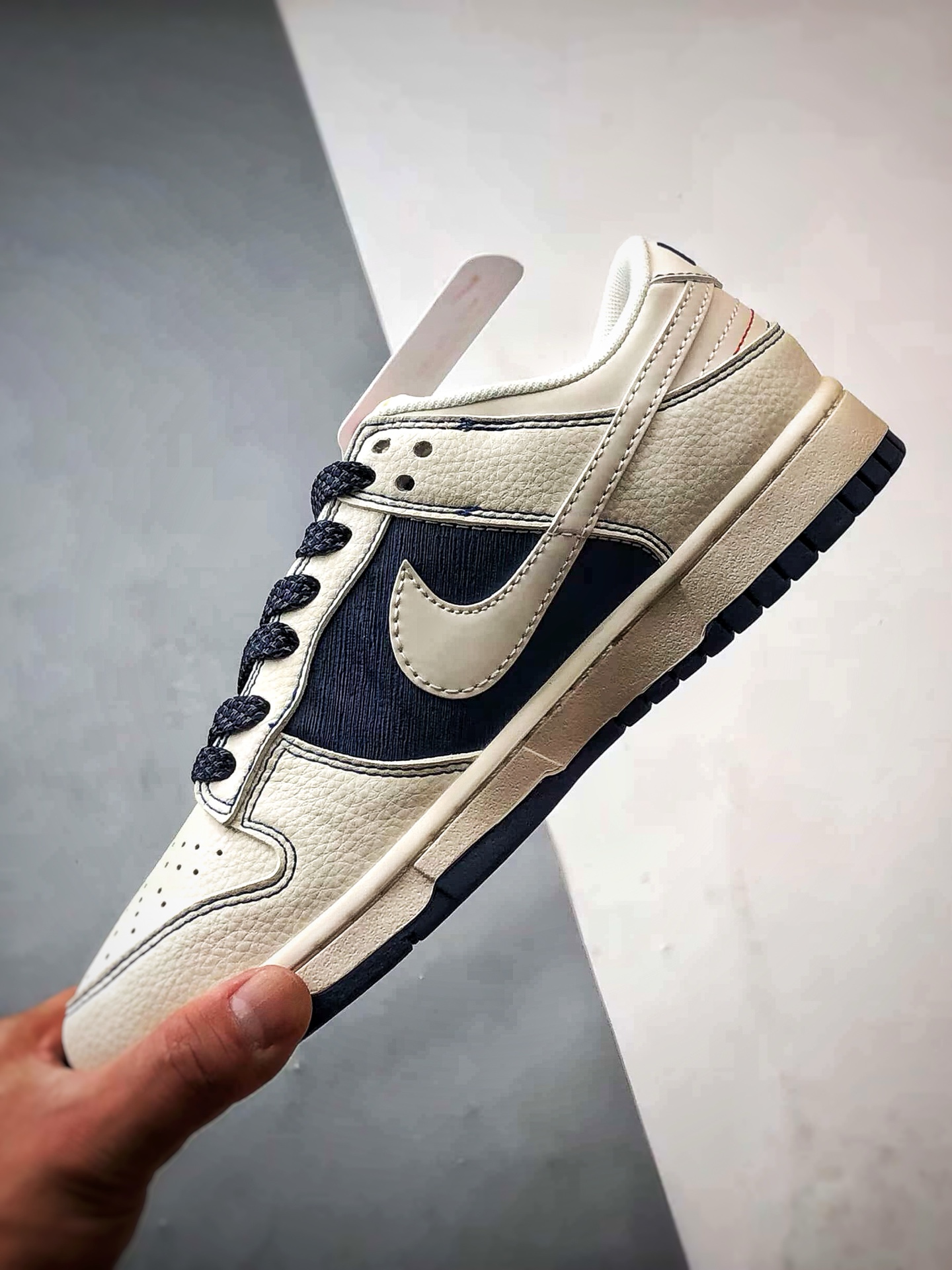 290 NK Dunk Low Retro ”DIY高端定制” Sup米白深蓝 低帮休闲运动板鞋 JP1648-009