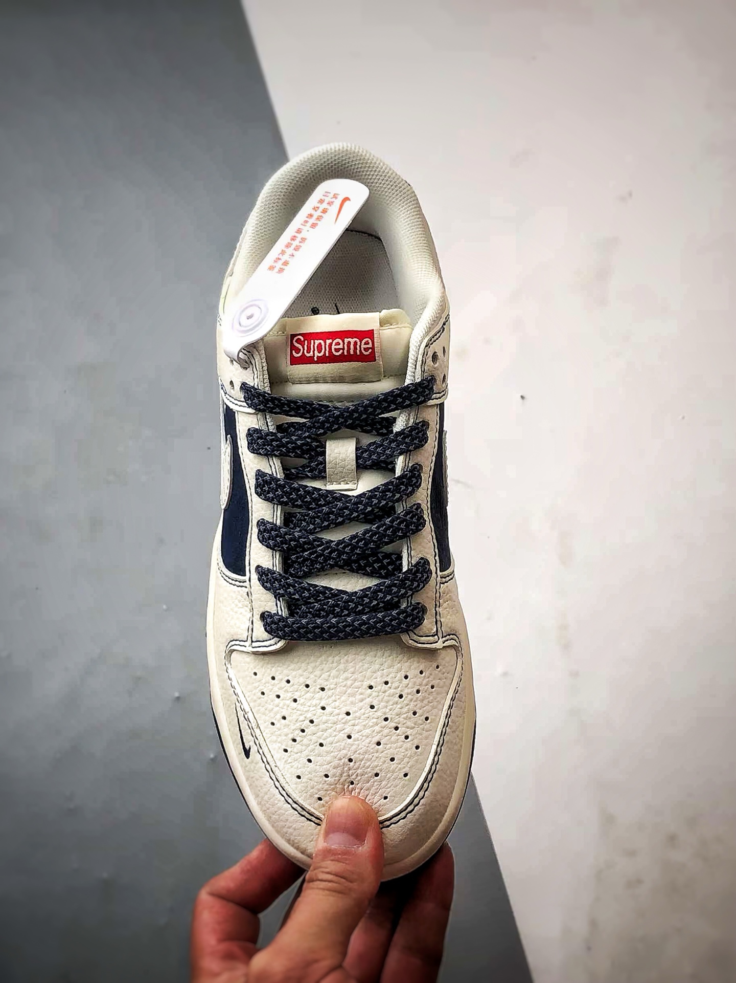 290 NK Dunk Low Retro ”DIY高端定制” Sup米白深蓝 低帮休闲运动板鞋 JP1648-009