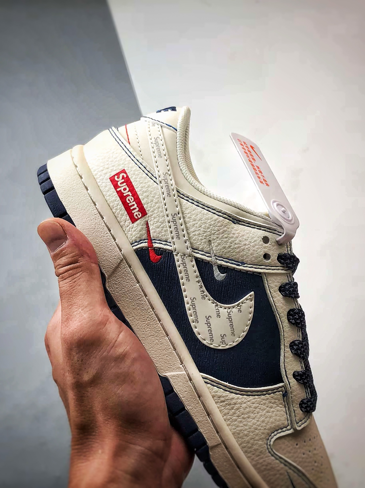 290 NK Dunk Low Retro ”DIY高端定制” Sup米白深蓝 低帮休闲运动板鞋 JP1648-009