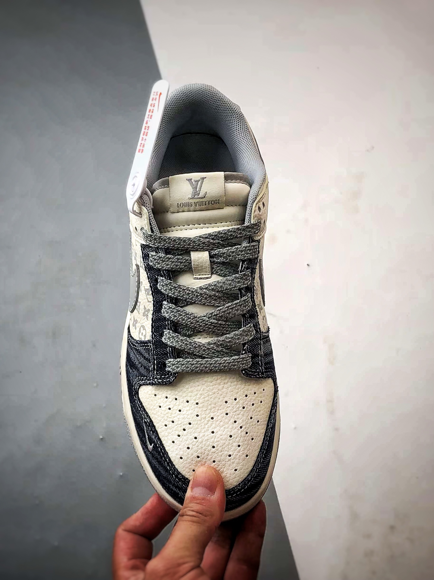 290 NK Dunk Low Retro ”DIY高端定制” LV米灰黑牛仔 低帮休闲运动板鞋 JP1648-018