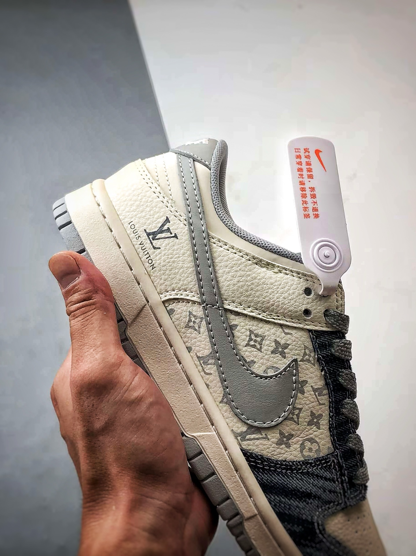 290 NK Dunk Low Retro ”DIY高端定制” LV米灰黑牛仔 低帮休闲运动板鞋 JP1648-018