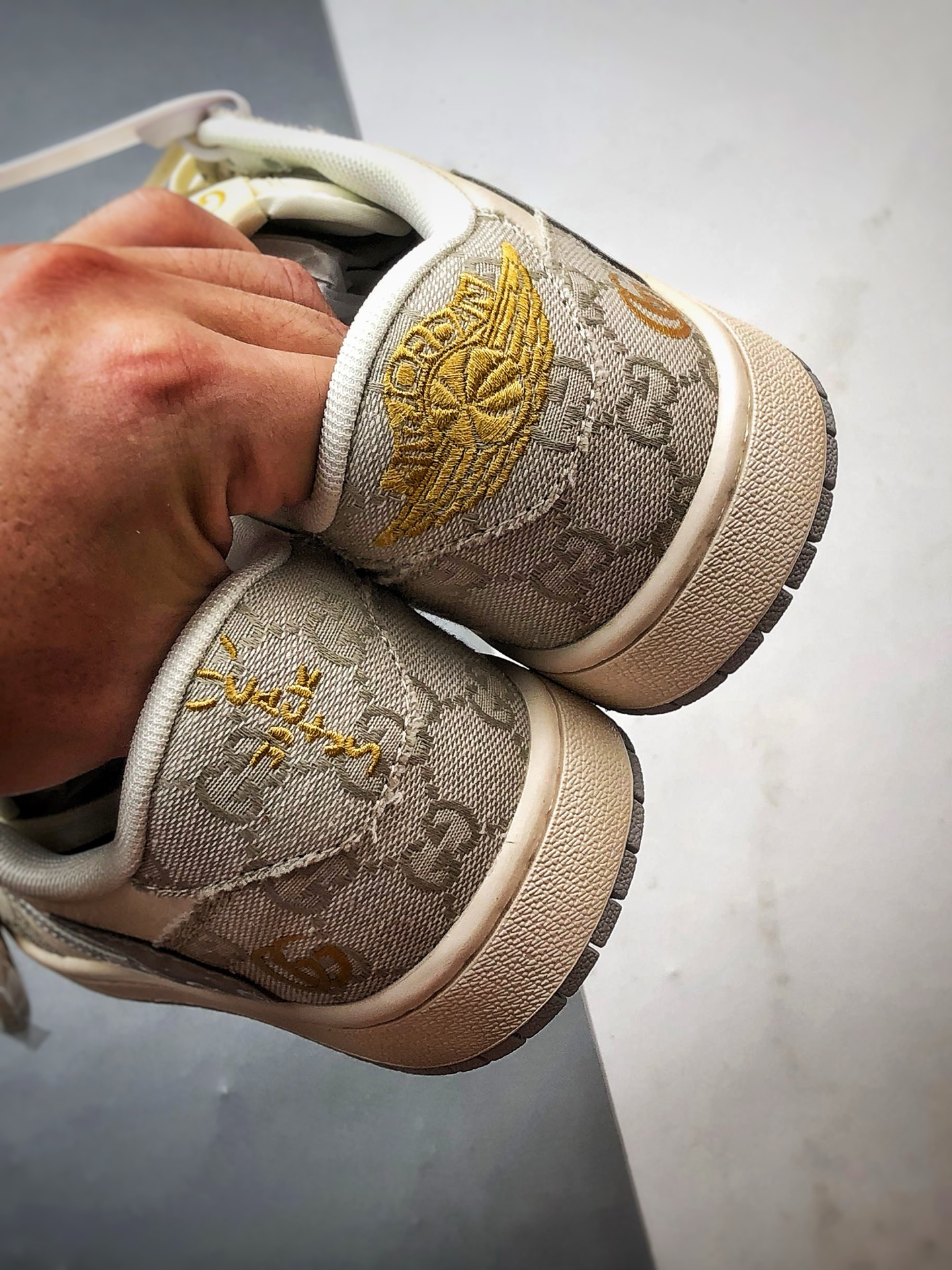 290 Air Jordan 1 Low OG ”高端定制” 古驰米白灰牛仔布倒钩 XS7089-604