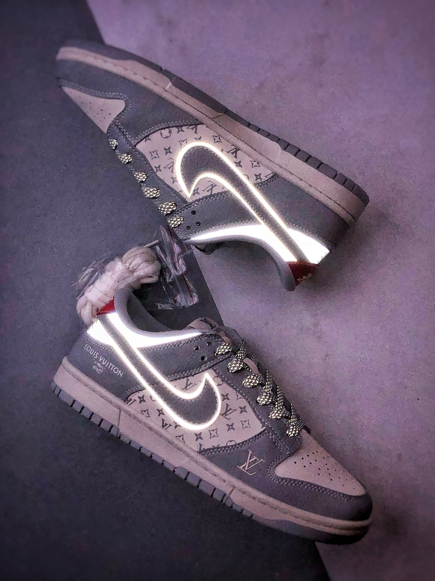 290 NK Dunk Low Retro ”DIY高端定制” LV印花米白灰 低帮休闲运动板鞋 SC9207-426