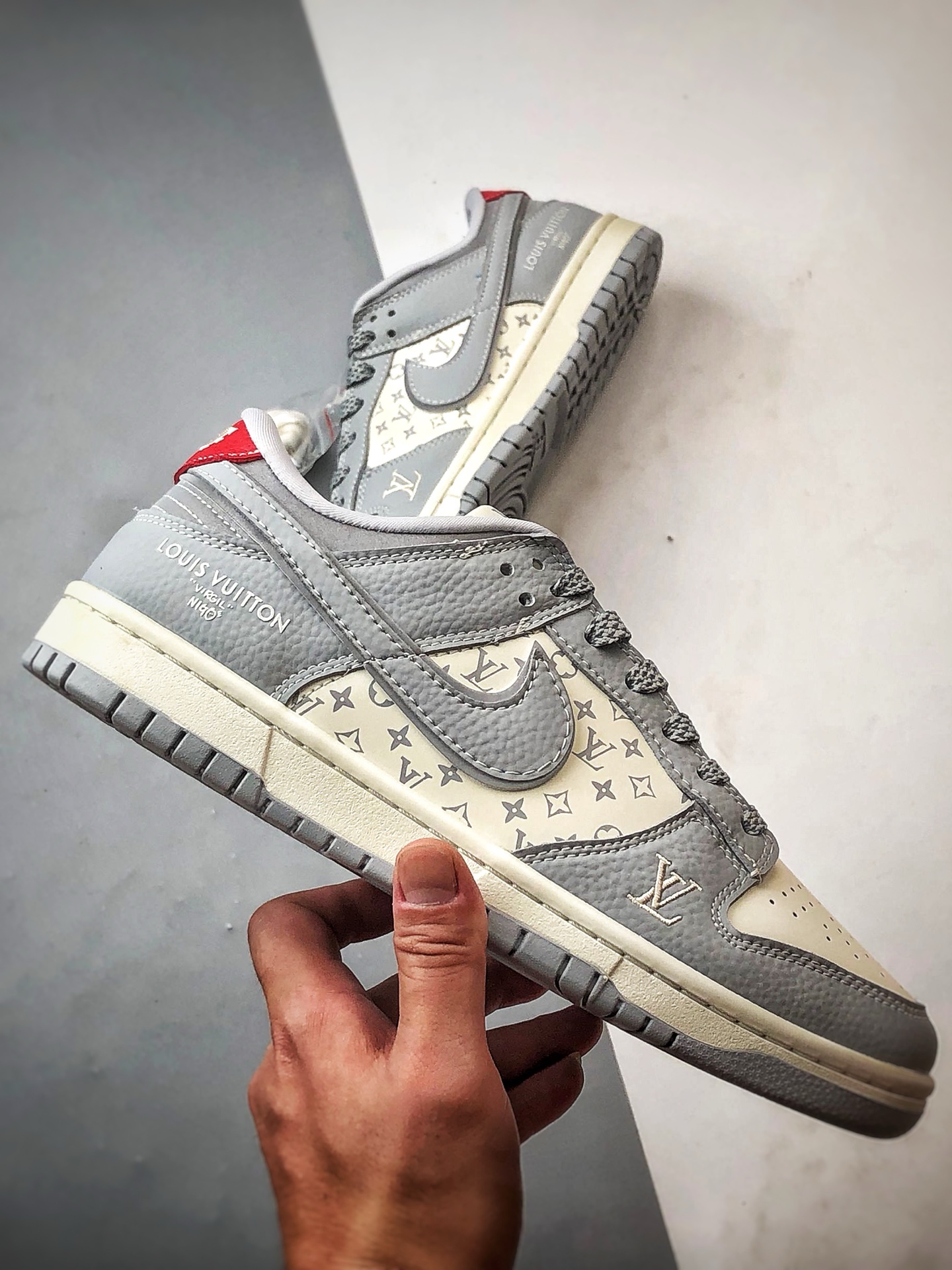 290 NK Dunk Low Retro ”DIY高端定制” LV印花米白灰 低帮休闲运动板鞋 SC9207-426