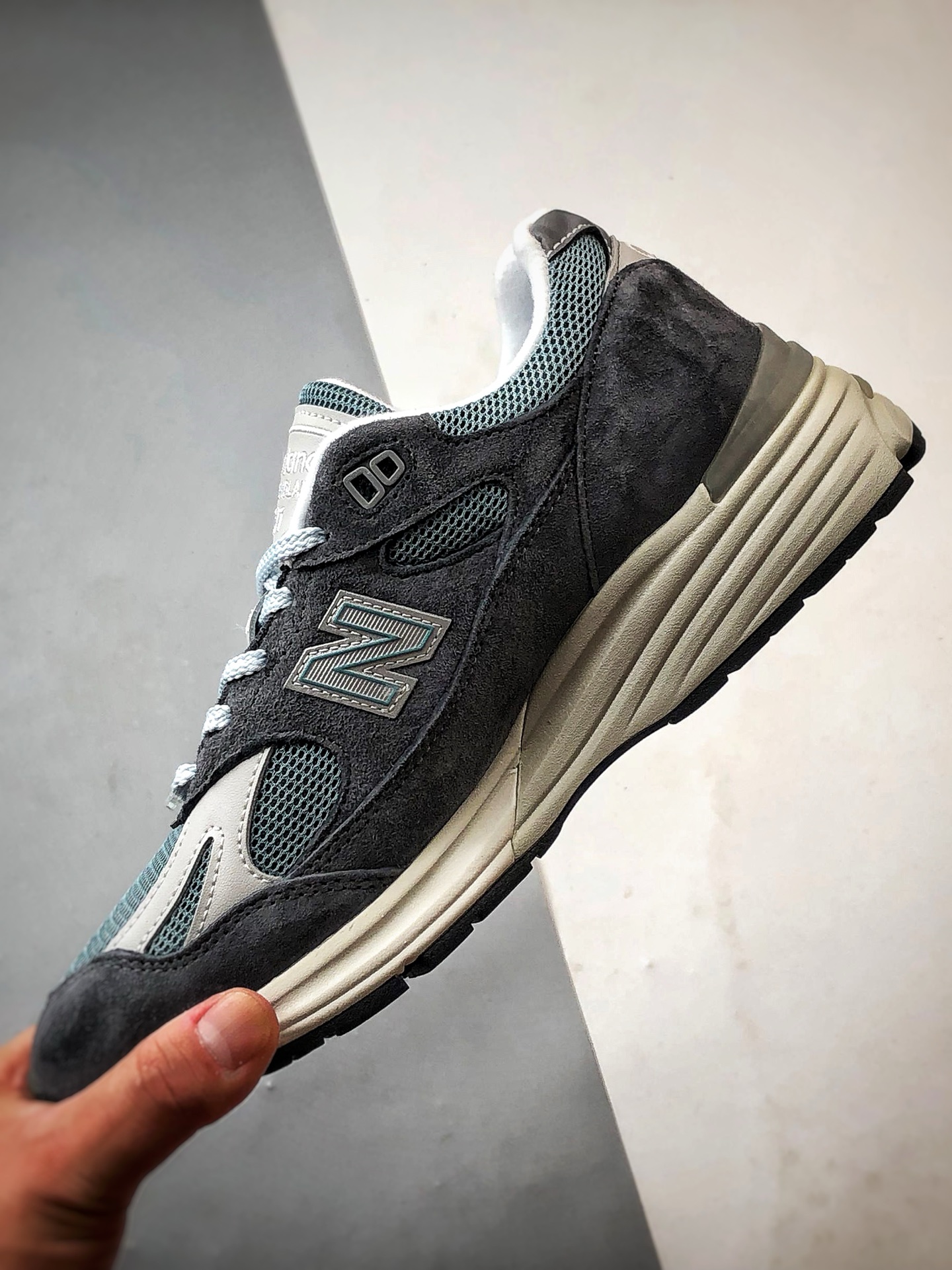 340 市售最强纯原版本 全码出货 KITH x New Balance 991v2 灰蓝色 经典复古百搭休闲运动跑步鞋 U991KH2