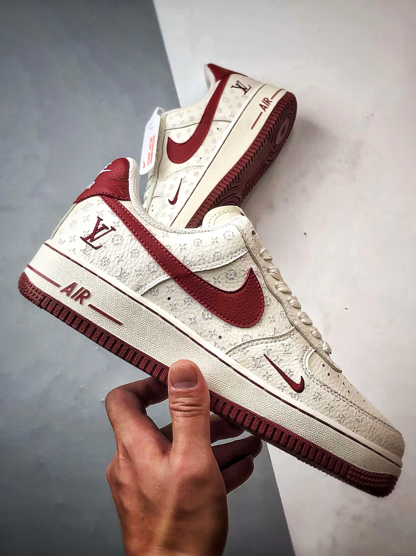 280 LV x Air Force 1 Low 老花白红 LW9279-015-Chinese UA Cheap High Quatity Brand Clothes Bags handbags Sneakers wholesale wholesaler seller from China Factory suppliers Fashion Clothing Shoes best Quality Beautiful Price 280 LV x Air Force 1 Low 老花白红 LW9279-015