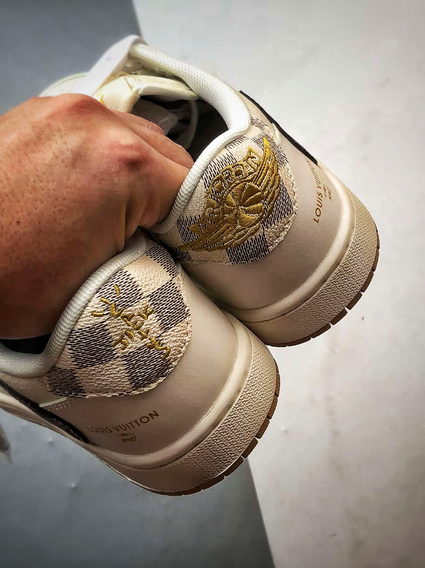 290 Air Jordan 1 Low OG ”高端定制” LV老花米白棕倒钩 XS7089-617