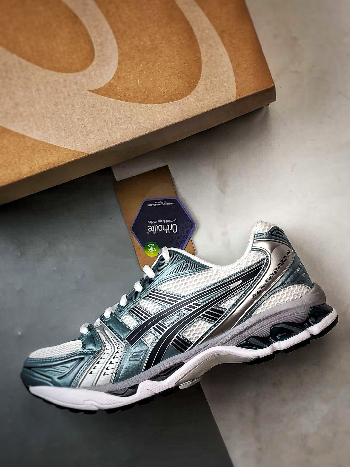 320 Asics Gel-Kayano 14系列 灰蓝 复古街头休闲运动跑步鞋 1203A537-106