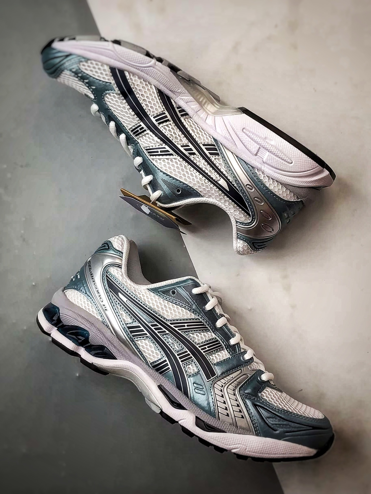 320 Asics Gel-Kayano 14系列 灰蓝 复古街头休闲运动跑步鞋 1203A537-106