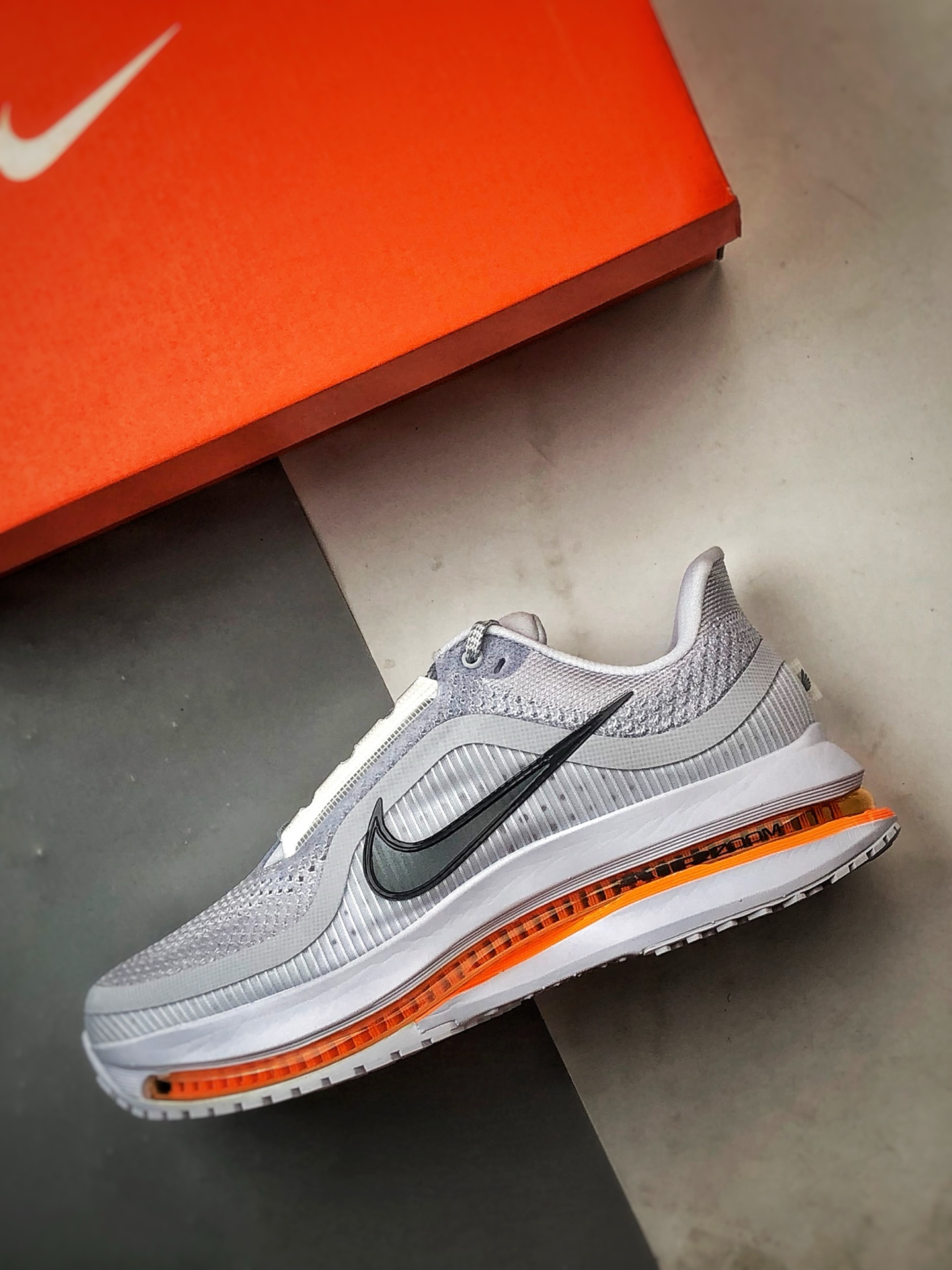 280 市售最强版本 欢迎对比 NK Pegasus Premium系列 灰白橙 全掌气垫纤维气柱网面跑步鞋 HQ2592-002