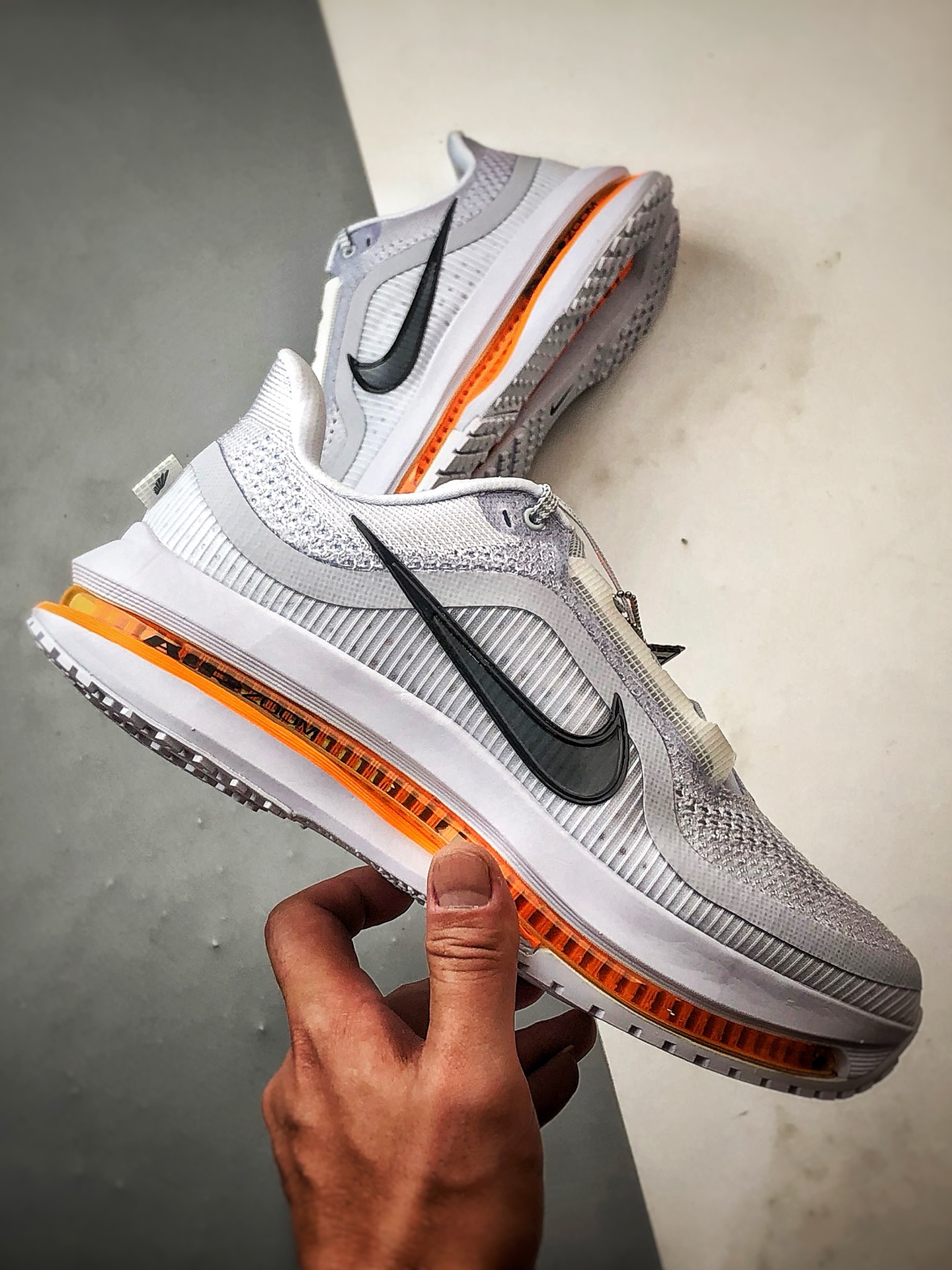 280 市售最强版本 欢迎对比 NK Pegasus Premium系列 灰白橙 全掌气垫纤维气柱网面跑步鞋 HQ2592-002