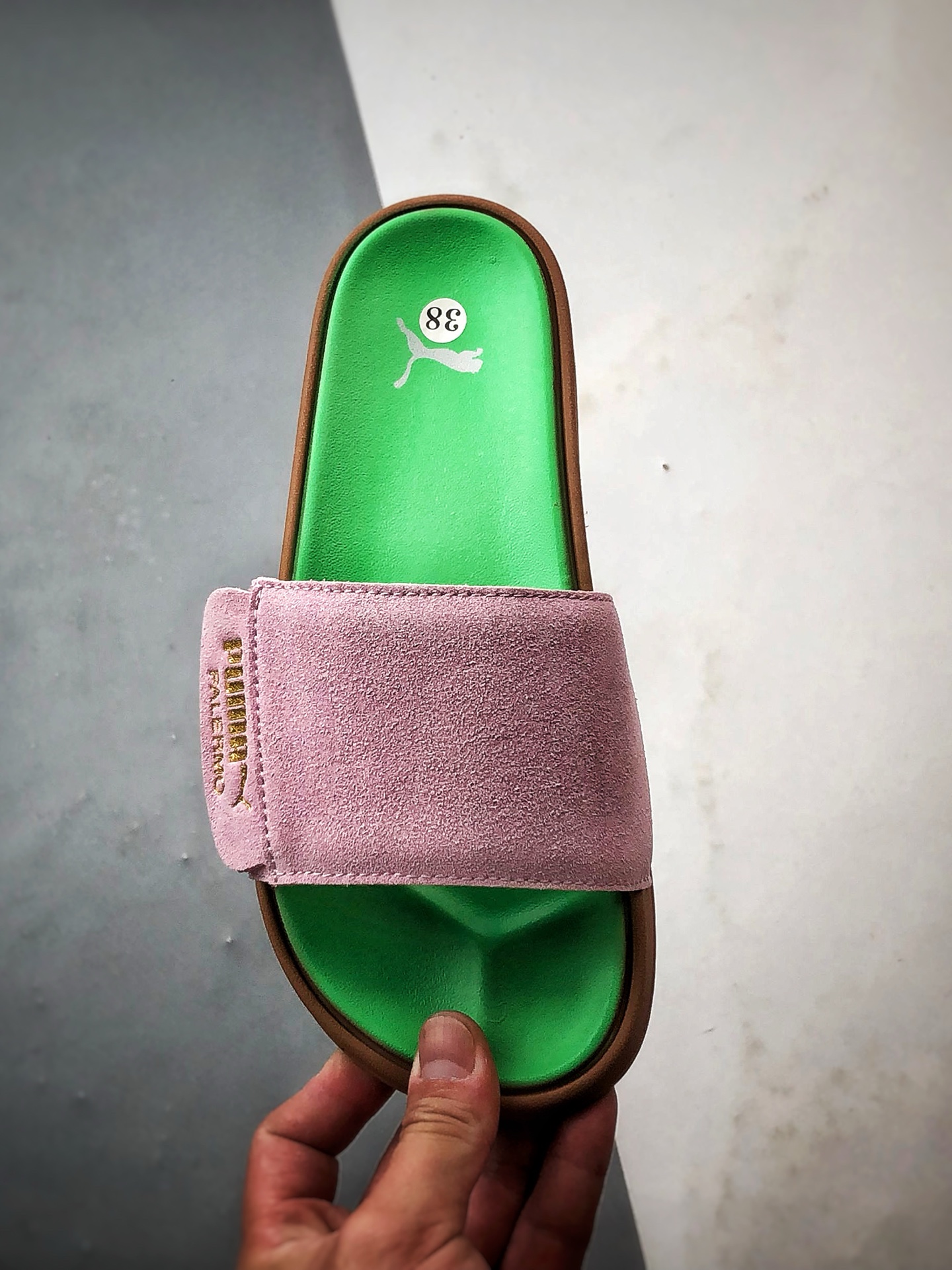 130 Puma Leadcat 2.0 粉金绿 彪马轻便舒适一字拖鞋
