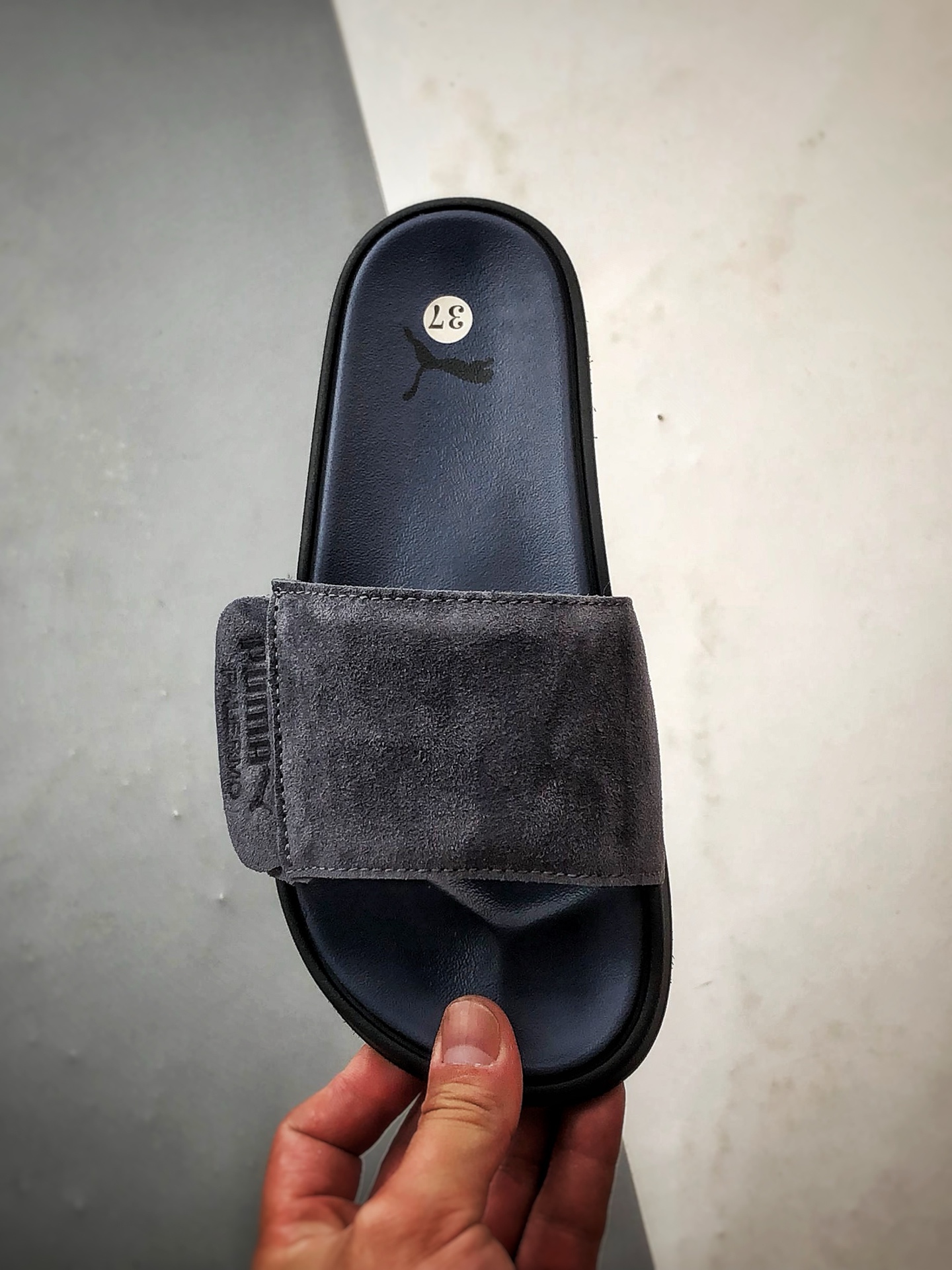 130 Puma Leadcat 2.0 黑蓝 彪马轻便舒适一字拖鞋