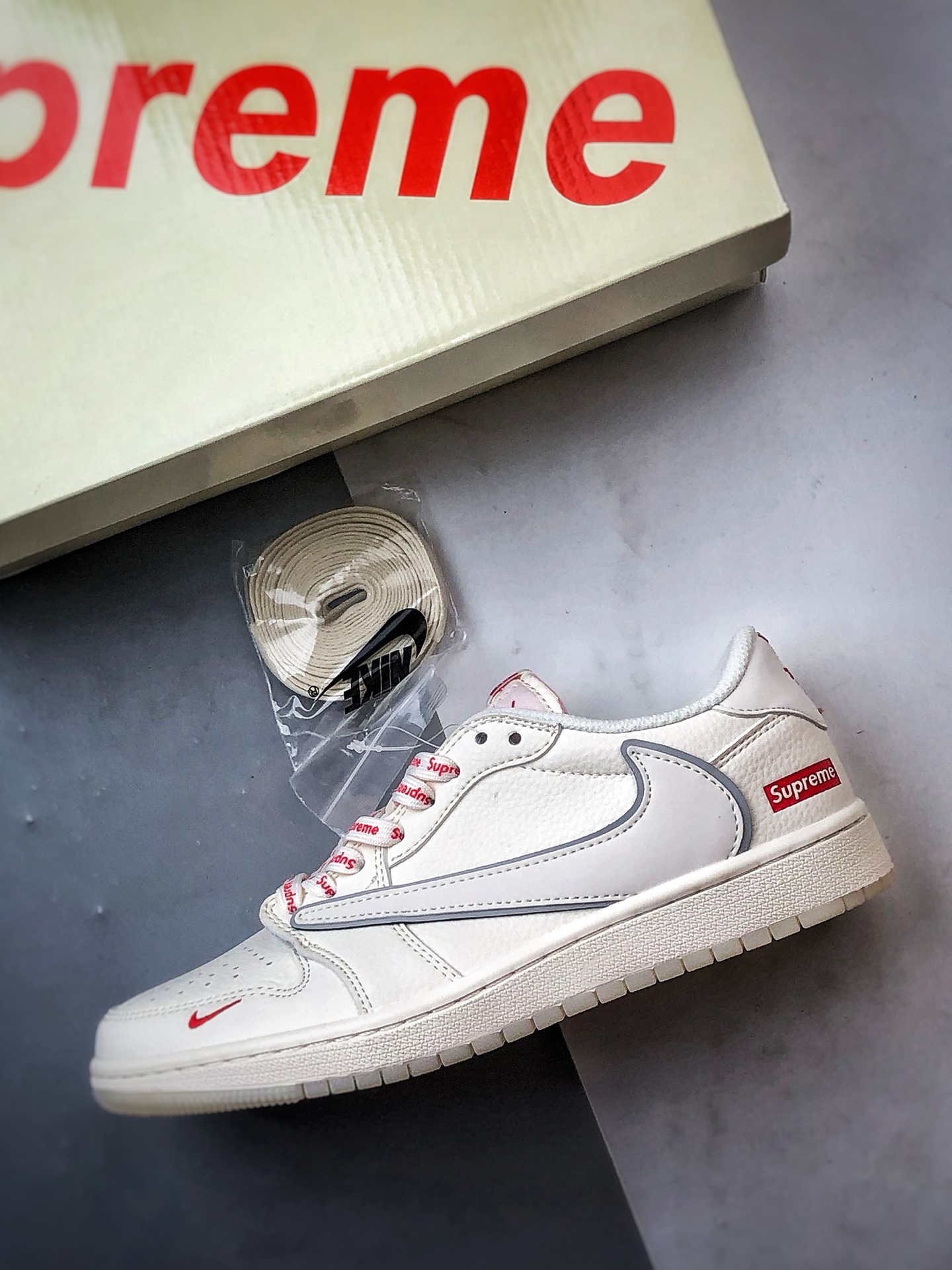 290 Air Jordan 1 Low OG ”高端定制” Sup米白红倒钩 XX3168-188