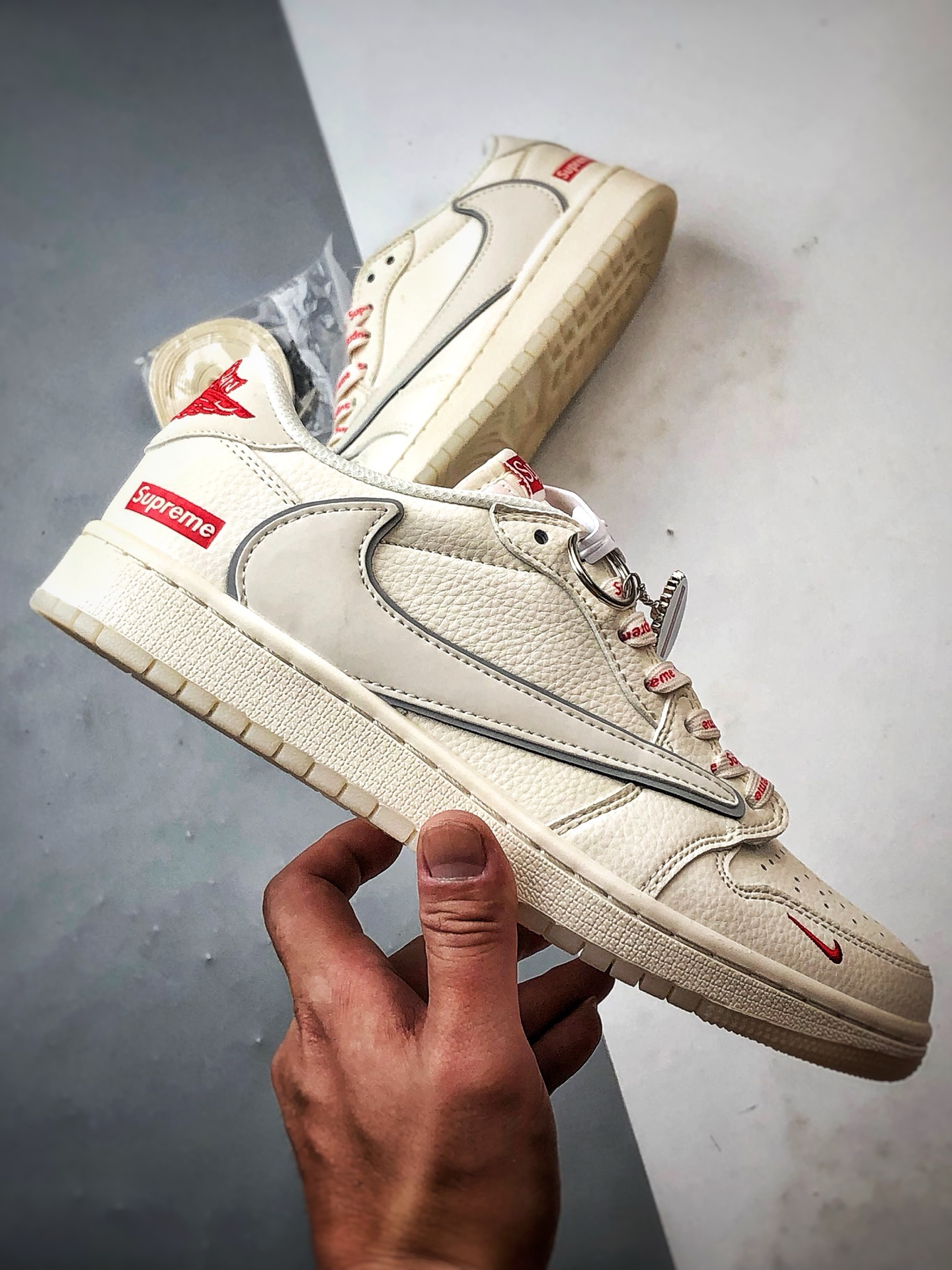 290 Air Jordan 1 Low OG ”高端定制” Sup米白红倒钩 XX3168-188