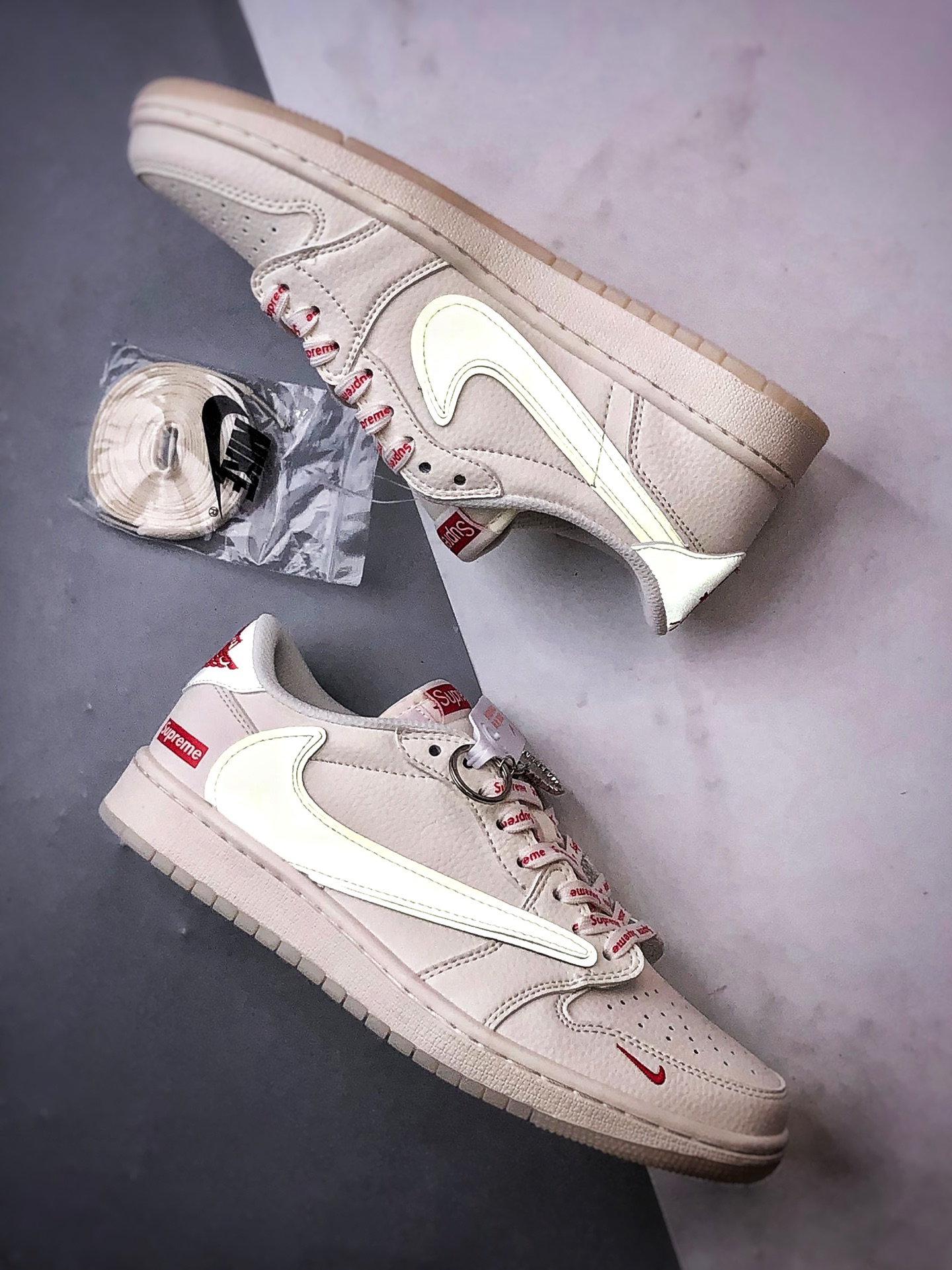 290 Air Jordan 1 Low OG ”高端定制” Sup米白红倒钩 XX3168-188