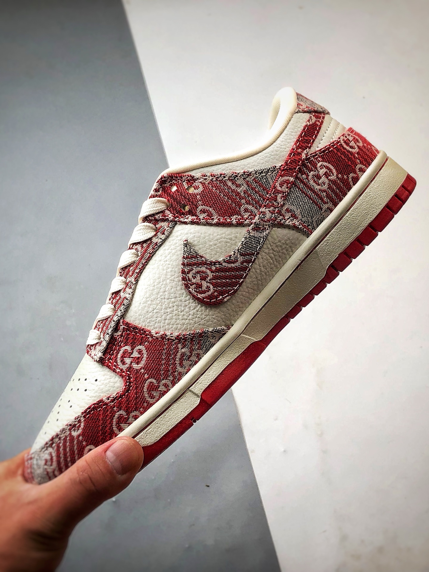 290 NK Dunk Low Retro ”DIY高端定制” 迪奥老花牛仔红白 低帮休闲运动板鞋 SC9207-417