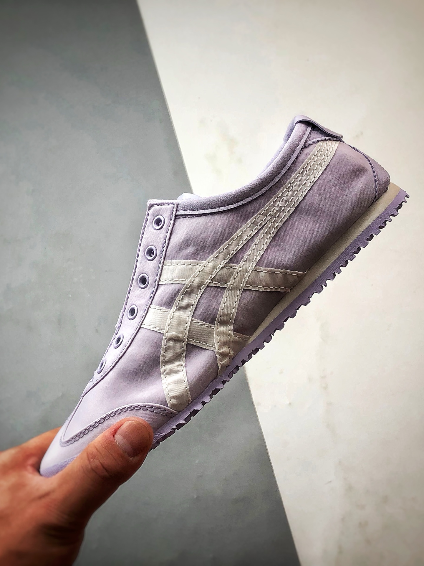 150 Asics 鬼冢虎 Mexico 66 Slip-On 帆布紫白 1183B603-500