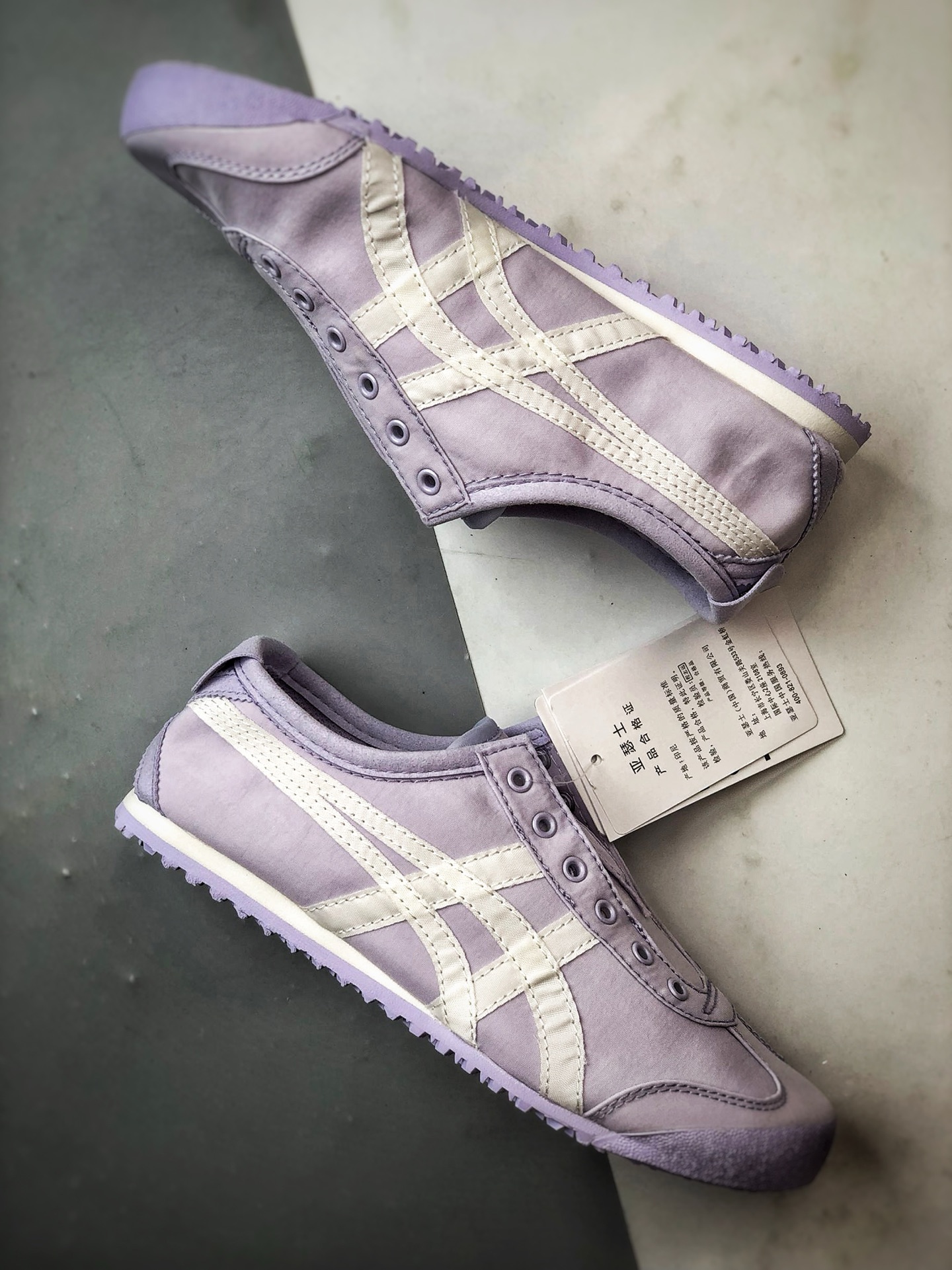 150 Asics 鬼冢虎 Mexico 66 Slip-On 帆布紫白 1183B603-500