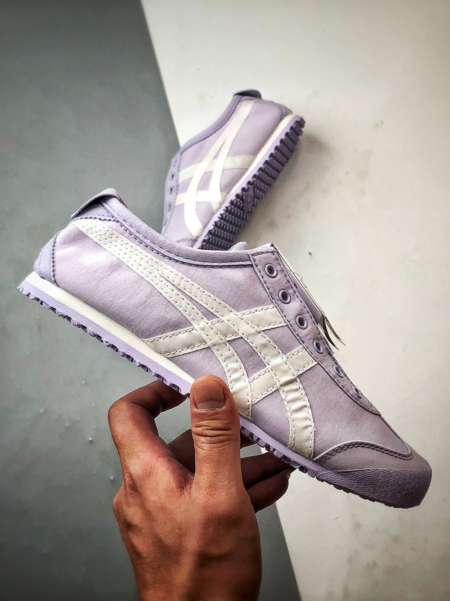 150 Asics 鬼冢虎 Mexico 66 Slip-On 帆布紫白 1183B603-500