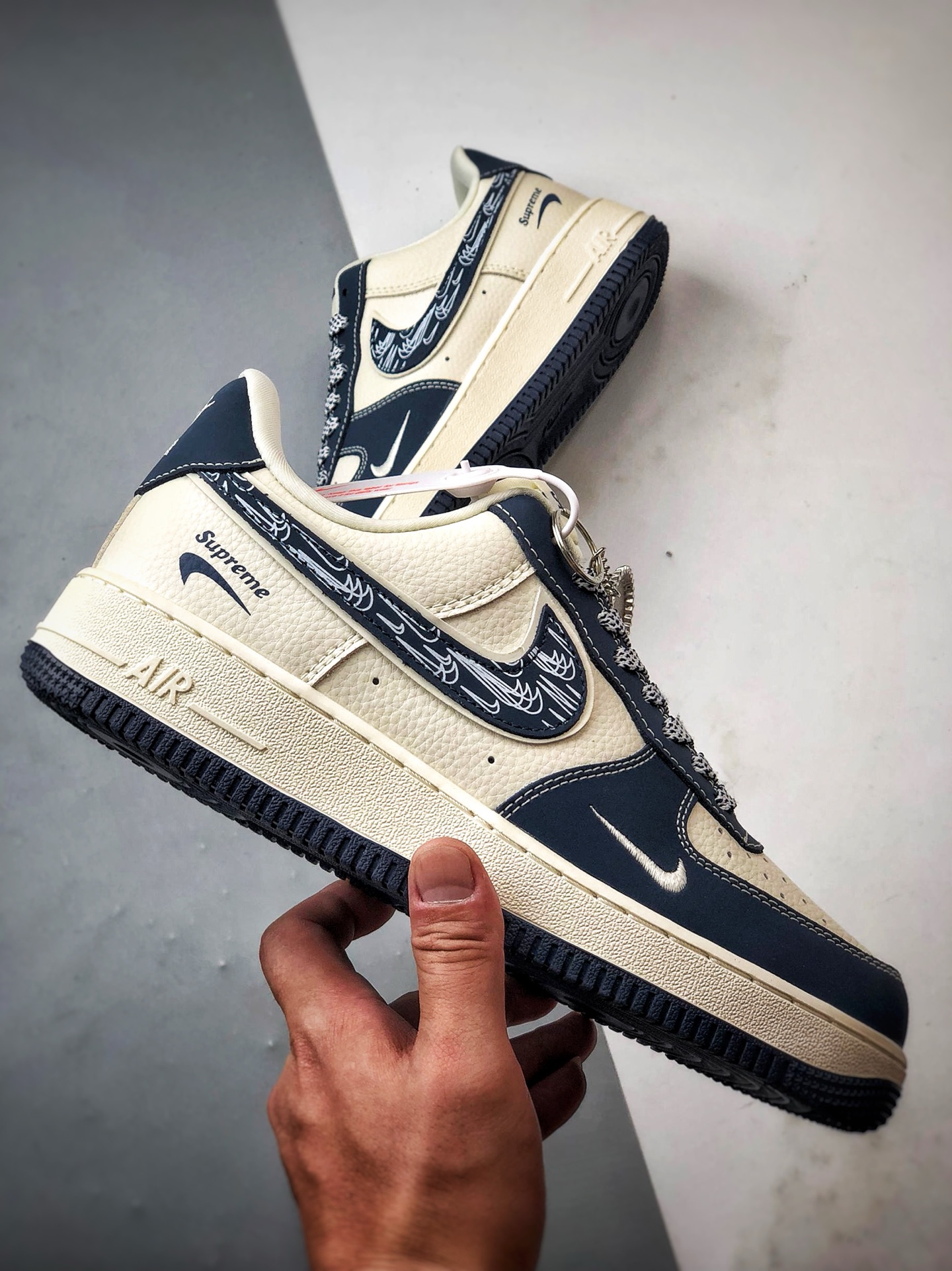 280 Sup x Air Force 1 Low 米白蓝涂鸦钩 DF0188-069