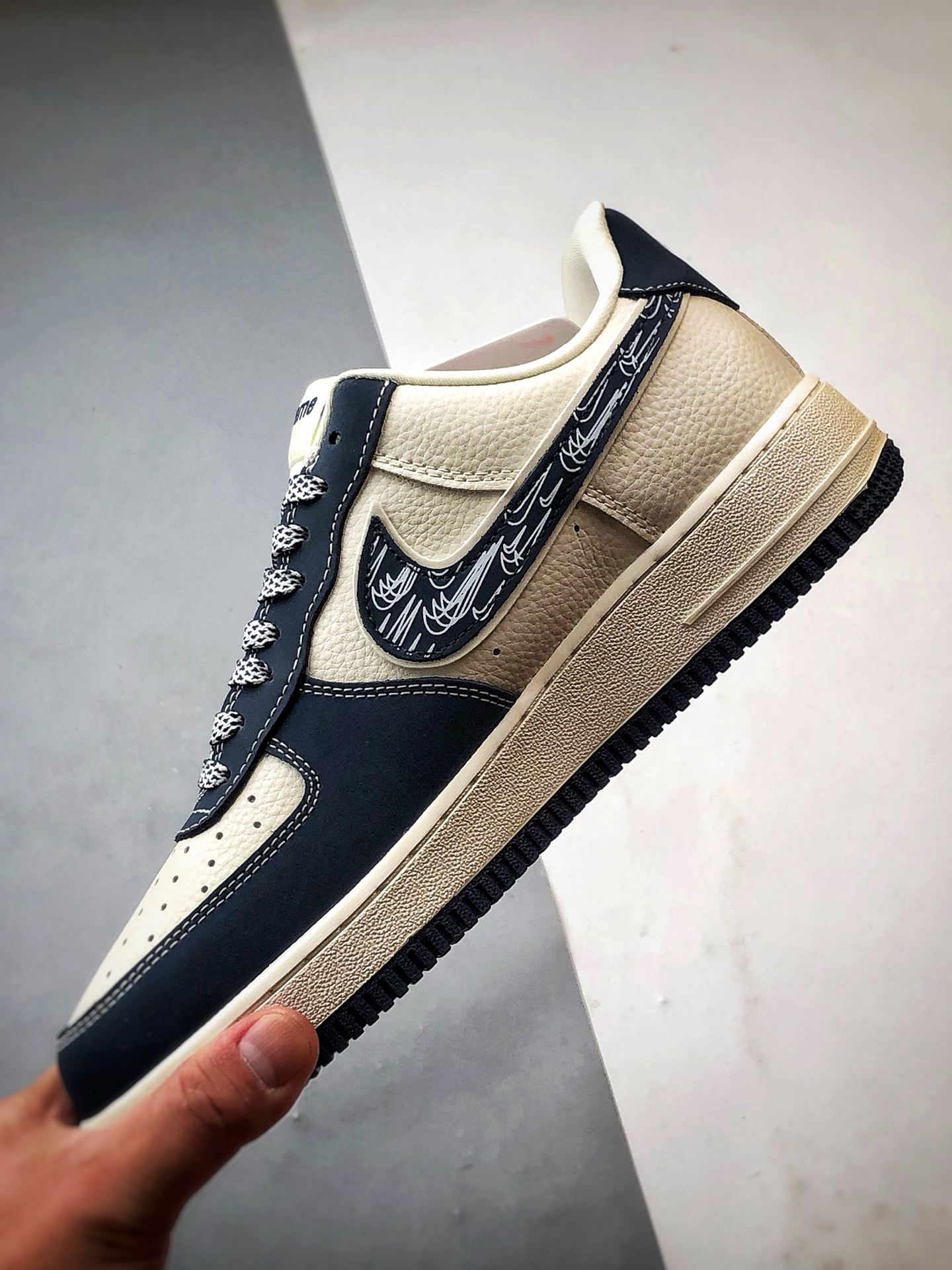 280 Sup x Air Force 1 Low 米白蓝涂鸦钩 DF0188-069