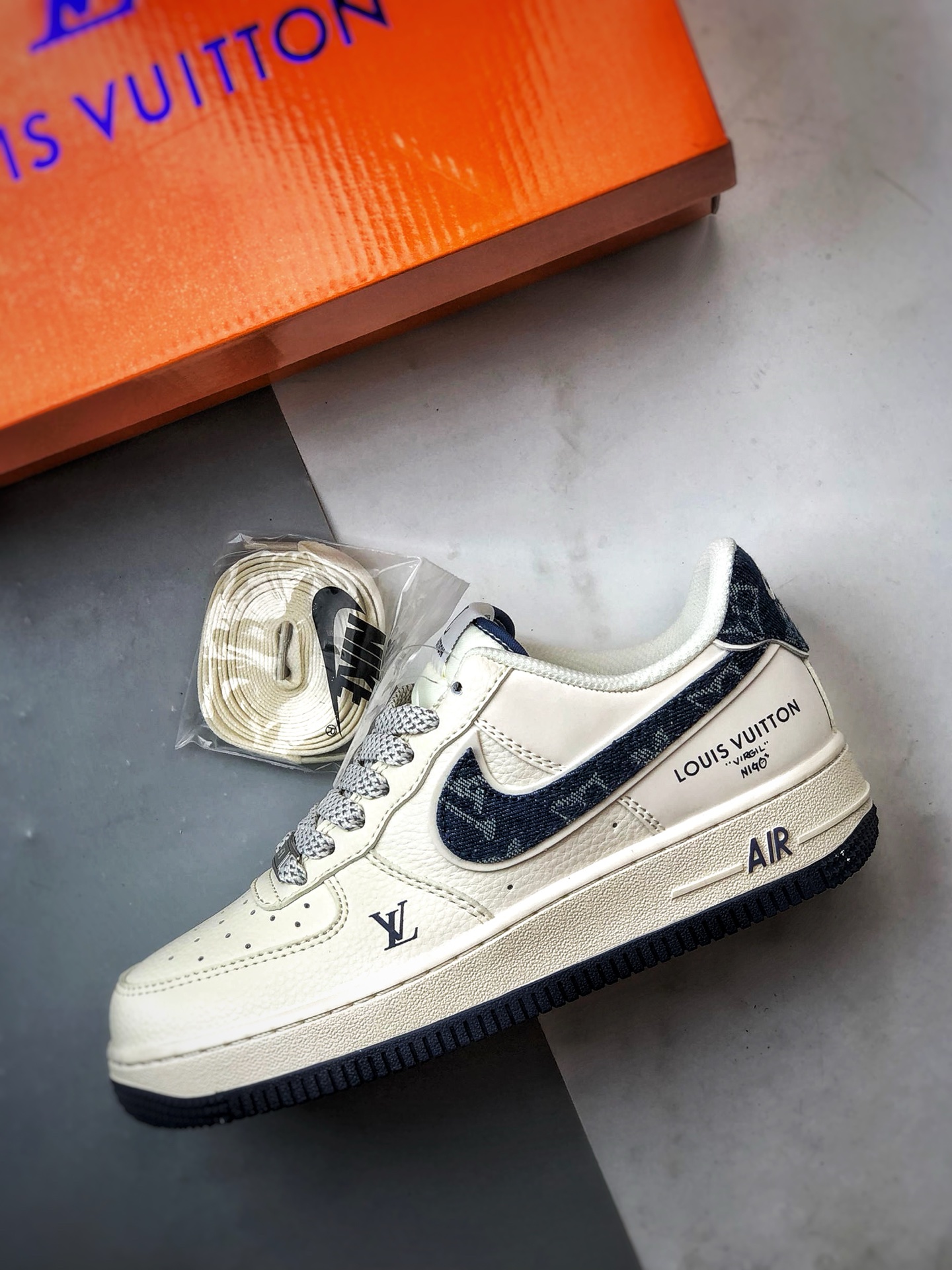 280 LV x Air Force 1 Low 白蓝牛仔钩 SM6668-102