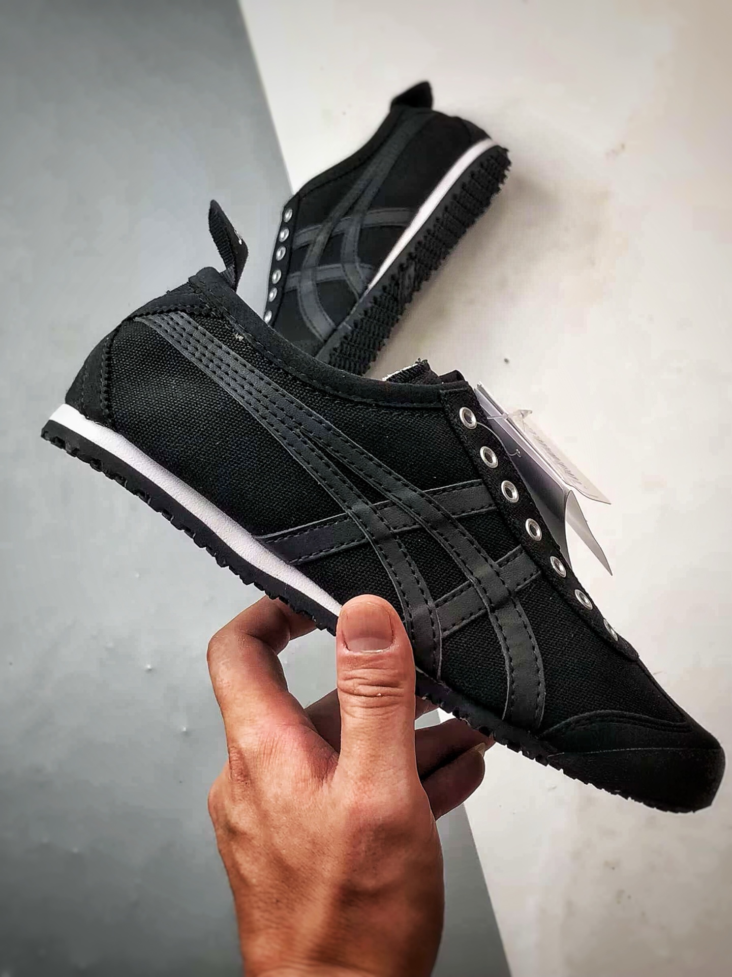 Asics 鬼冢虎 Mexico 66 Slip-On 帆布黑色 1183A360-002-莆田鞋,莆田鞋货源,高仿鞋,高仿鞋货源,安福档口,莆田高仿鞋,莆田鞋批发,高仿鞋批发,莆田高仿运动鞋,高仿运动鞋,莆田运动鞋 Asics 鬼冢虎 Mexico 66 Slip-On 帆布黑色 1183A360-002