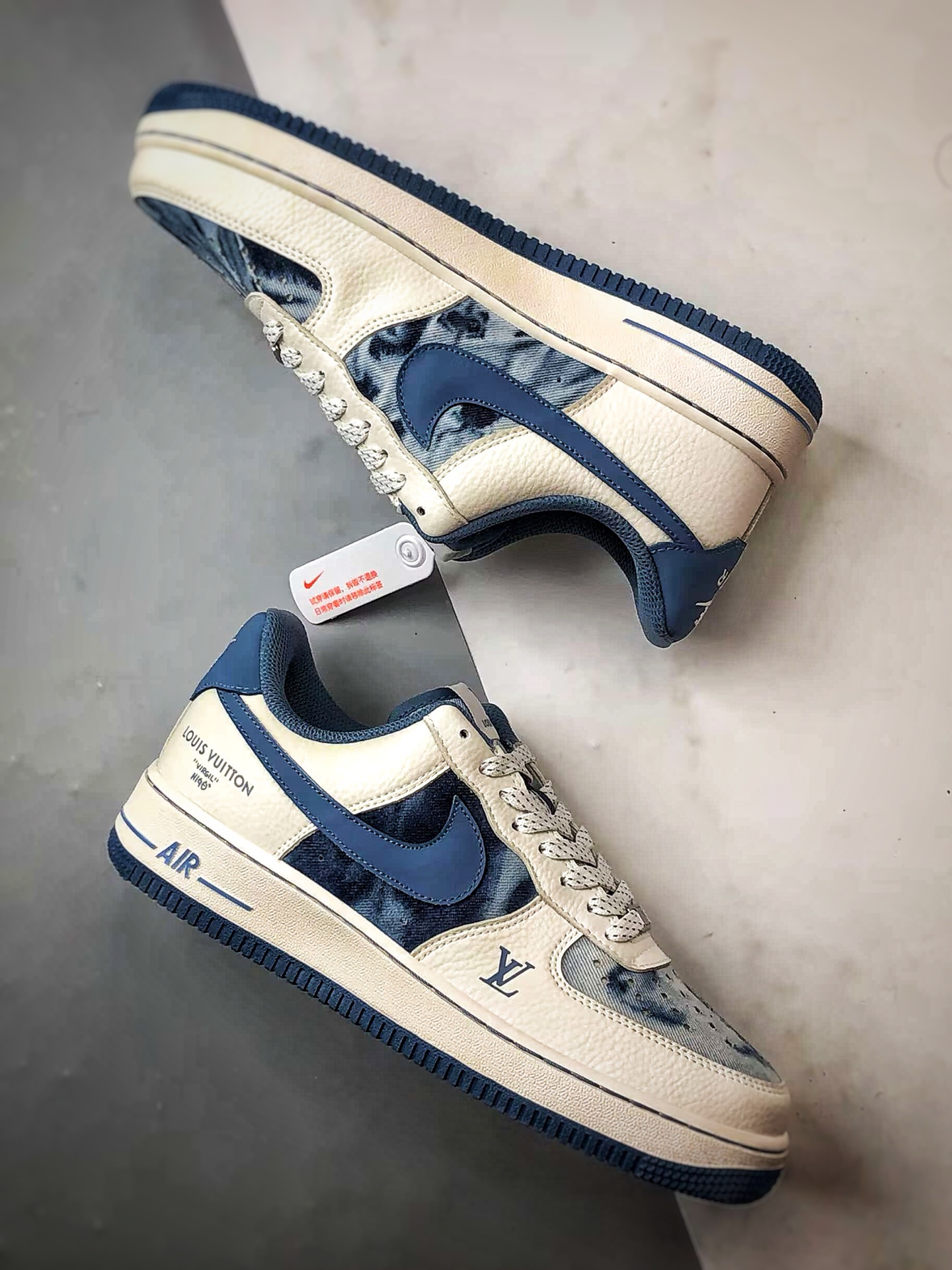 LV x Air Force 1 Low 扎染米白蓝 LW9279-019