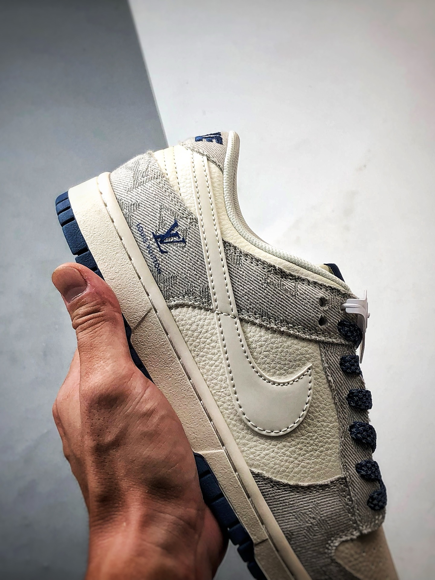 Air Jordan 1 Low OG ”高端定制” LV米灰蓝牛仔布 JP1648-017