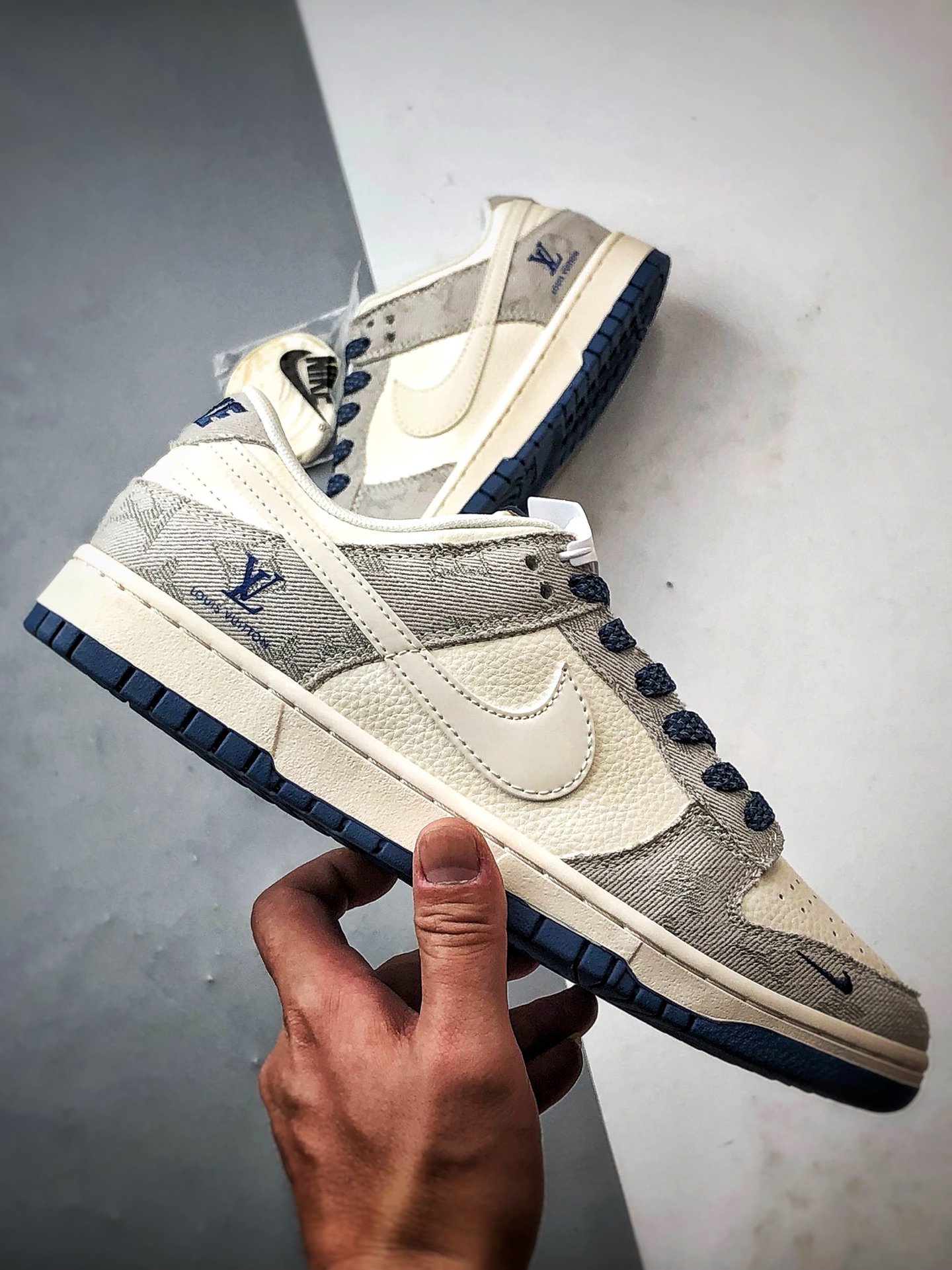 Air Jordan 1 Low OG ”高端定制” LV米灰蓝牛仔布 JP1648-017