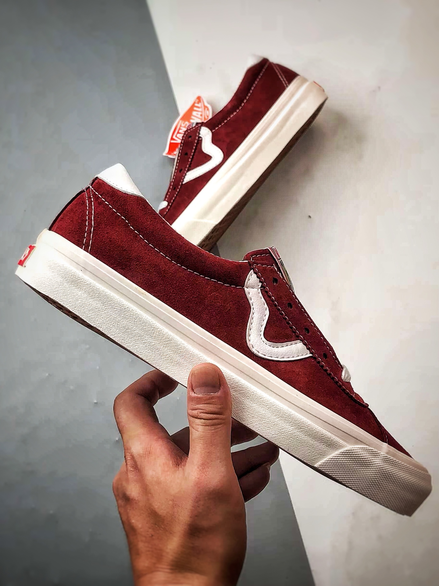 Vans Style 73 DX 安纳海姆 酒红色 万斯官方 复古休闲防滑耐磨滑板鞋 VN0A3WLQQA6