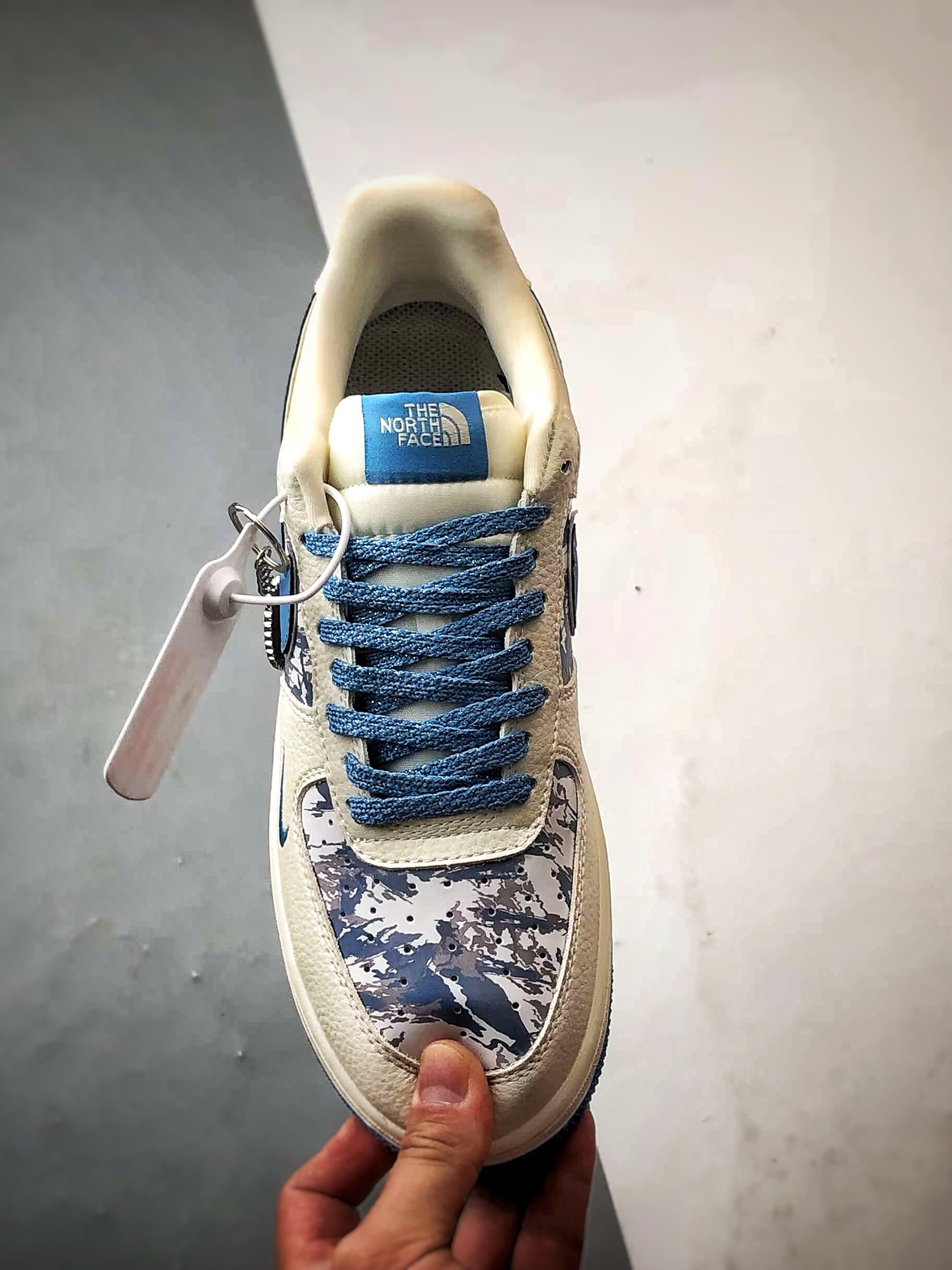 TNF x Air Force 1 Low 雪山涂鸦米白蓝 KJ1688-003