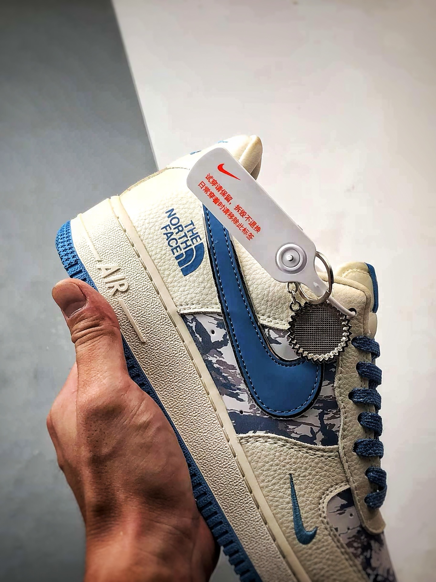 TNF x Air Force 1 Low 雪山涂鸦米白蓝 KJ1688-003
