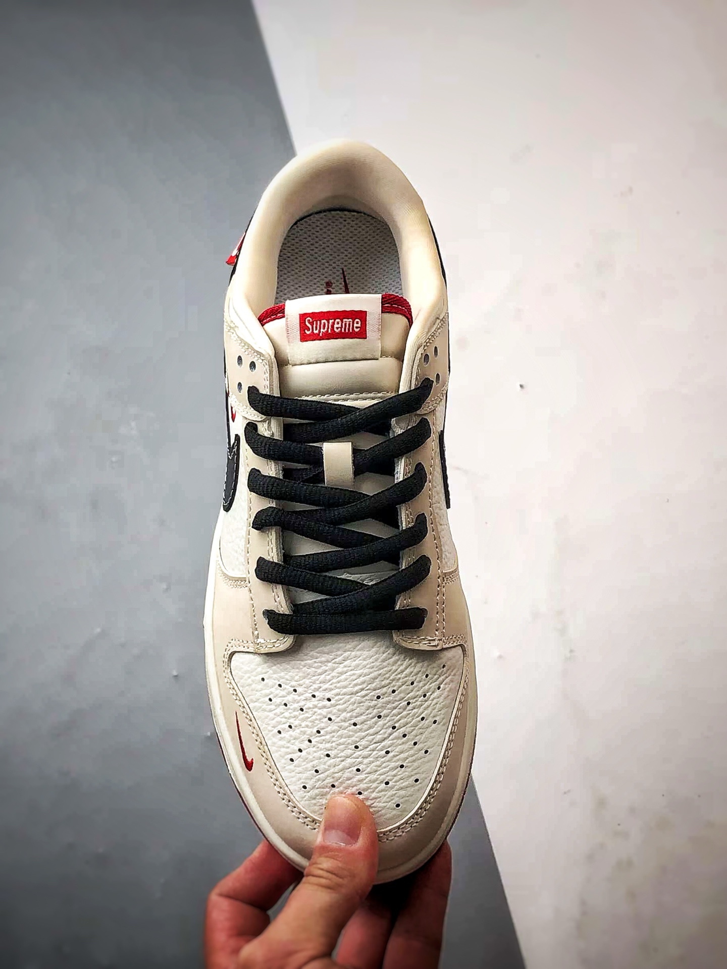 NK Dunk Low Retro ”DIY高端定制” Sup米黑红 低帮休闲运动板鞋 SC9207-427