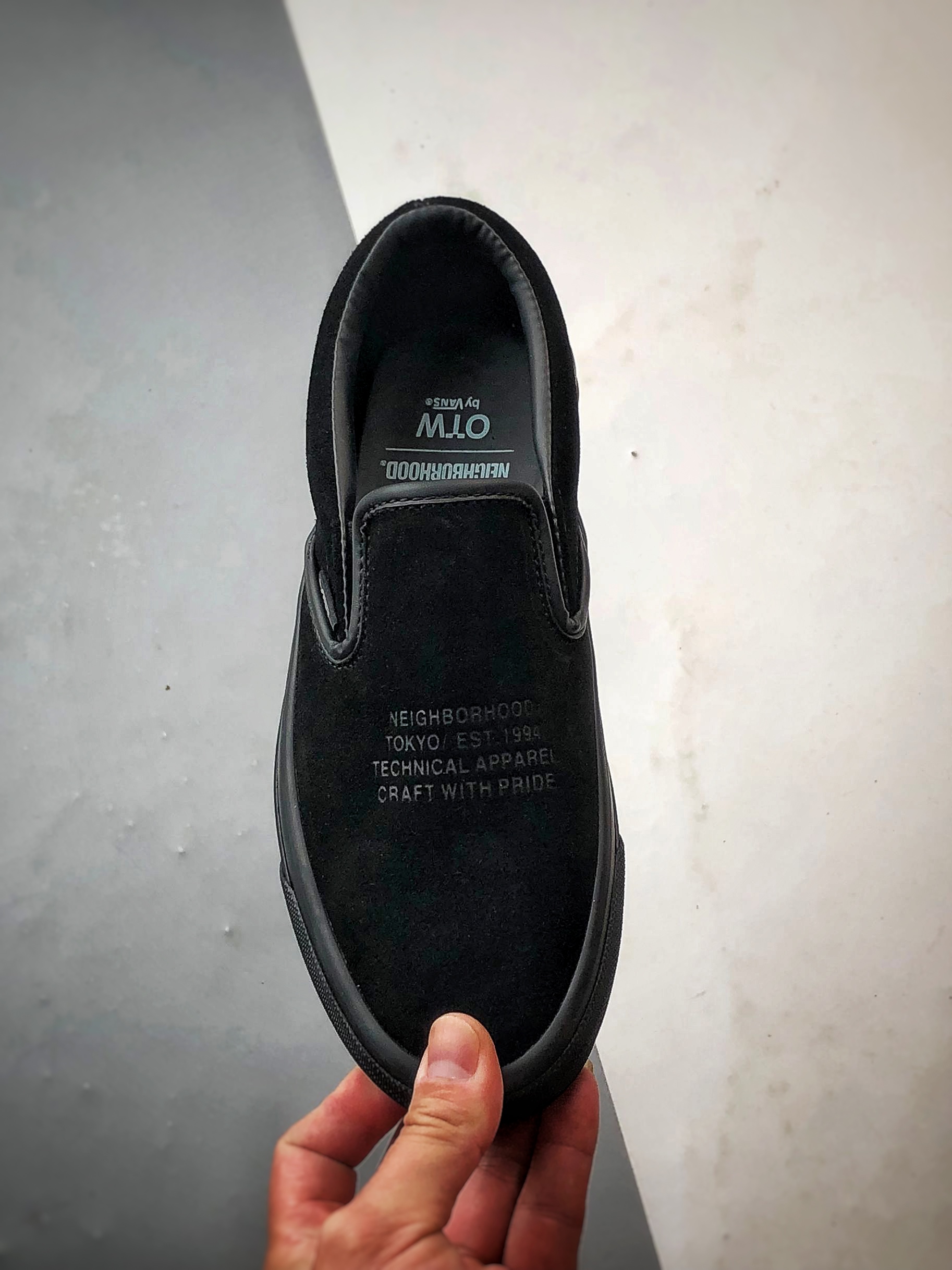 Neighborhood x OTW by Vans Classic Slip-On 98 联名一脚蹬 黑色 VN000EDGBLA