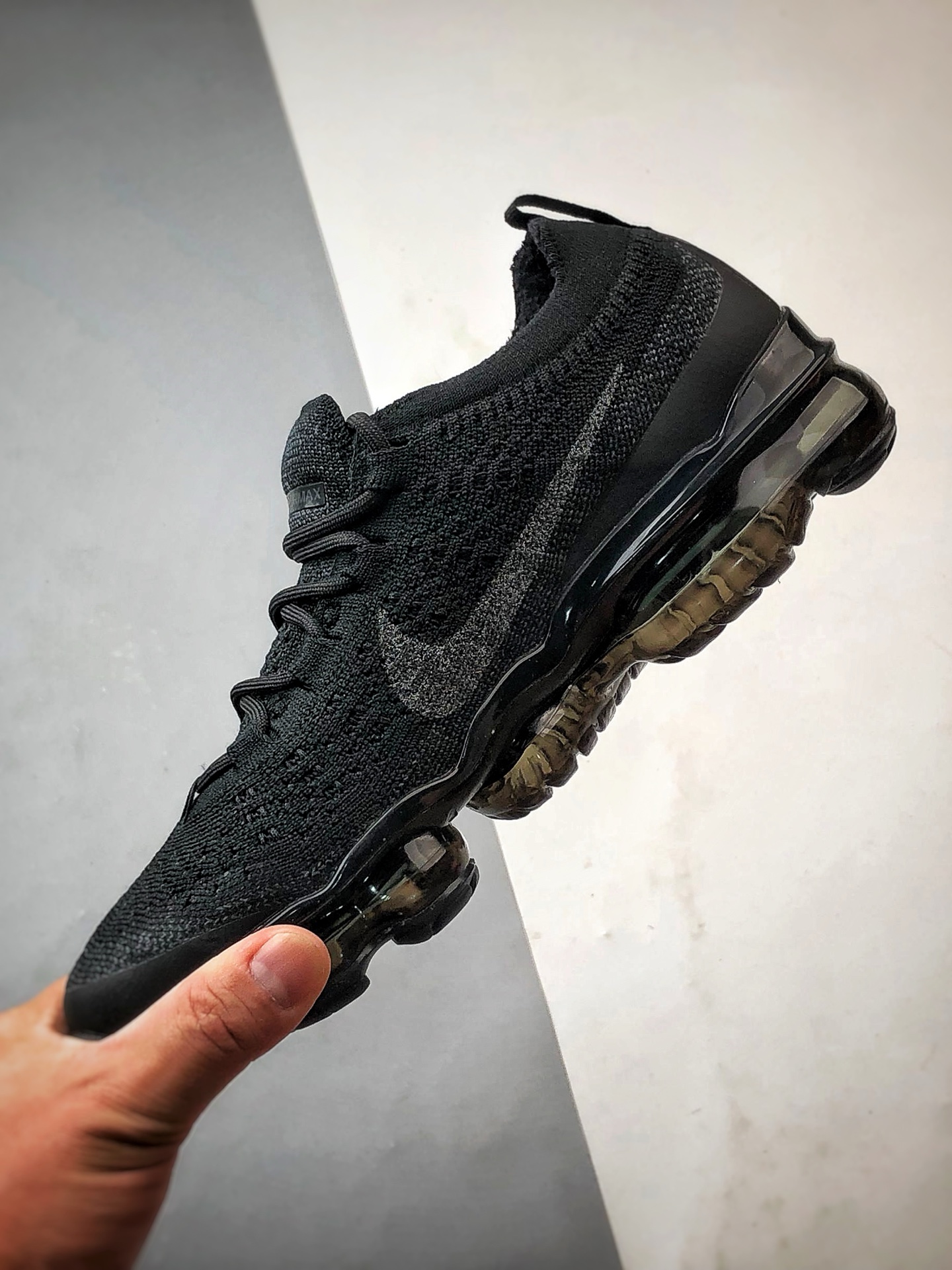 NK Air Vapormax 2023 黑色 全掌长气垫缓震网布低帮跑步鞋 DV1678-003