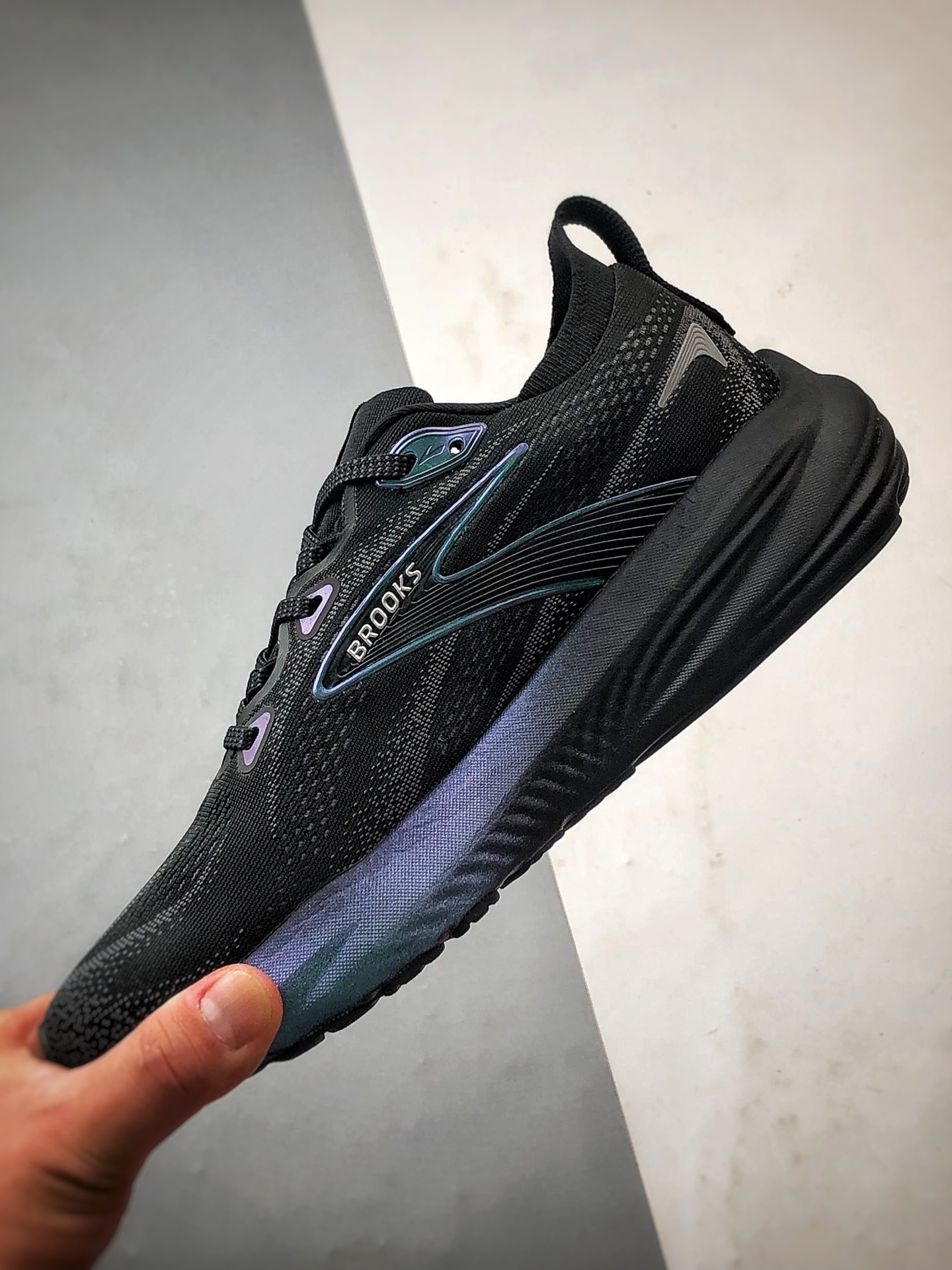 Brooks/布鲁克斯 Glycerin 22 黑紫 甘油22代低帮缓震运动慢跑鞋