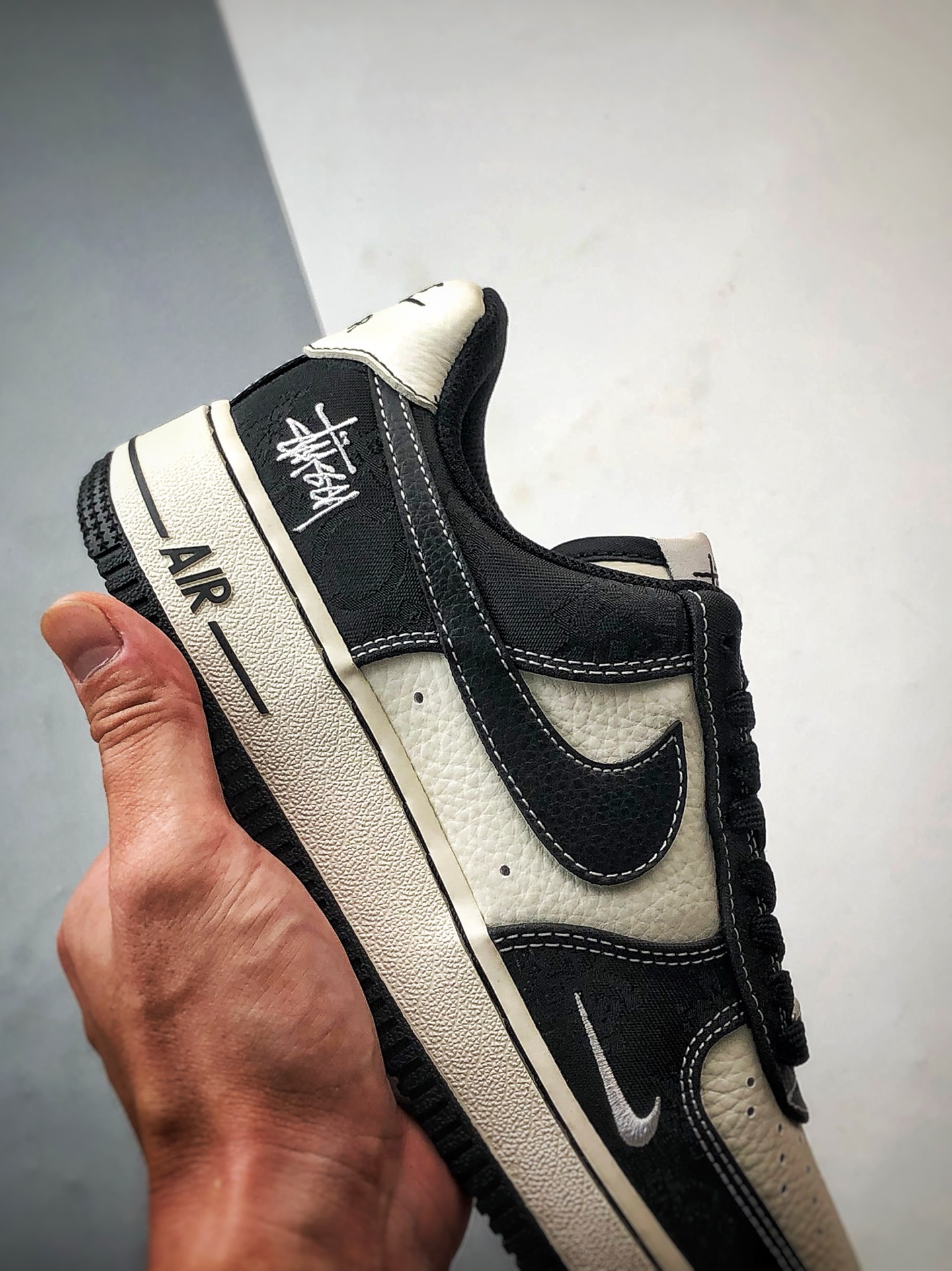 Stussy x Air Force 1 Low 米白黑 LW9279-013-莆田鞋,莆田鞋货源,高仿鞋,高仿鞋货源,安福档口,莆田高仿鞋,莆田鞋批发,高仿鞋批发,莆田高仿运动鞋,高仿运动鞋,莆田运动鞋 Stussy x Air Force 1 Low 米白黑 LW9279-013