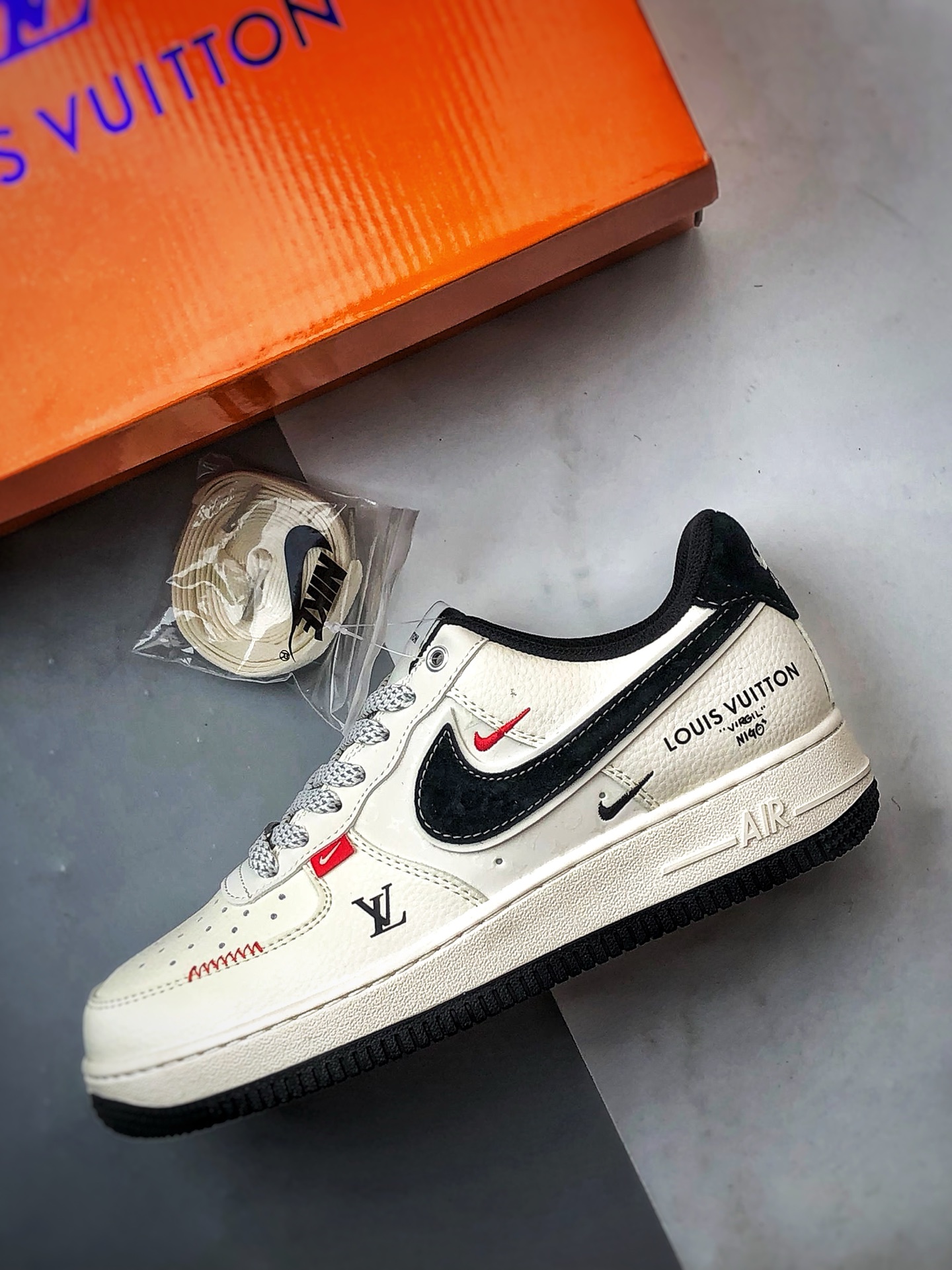 LV x Air Force 1 Low 米白黑 YX5066-348