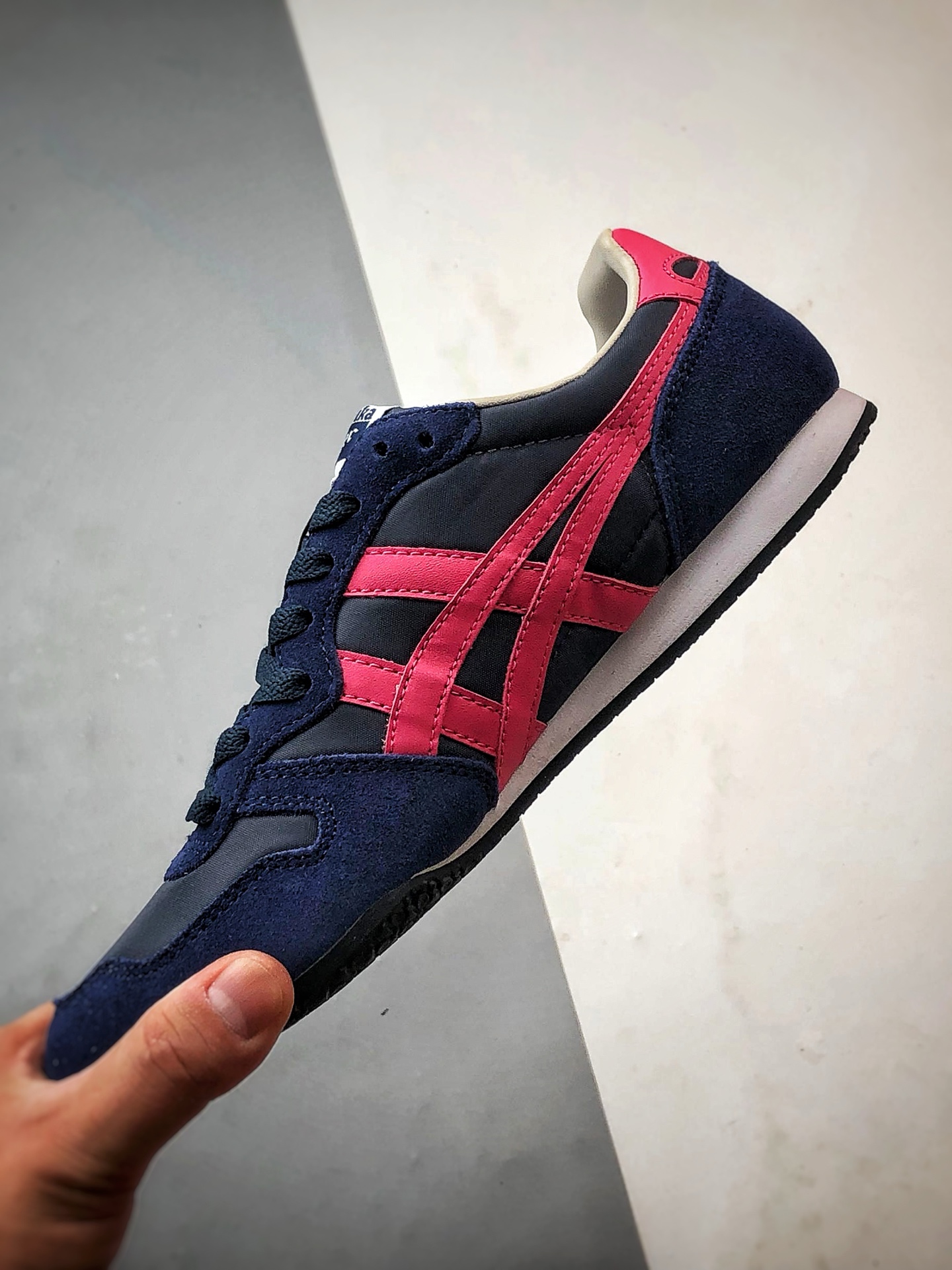 Onitsuka 鬼冢虎 Serrano系列 蓝玫红 潮流舒适轻便生活休闲鞋 1183B400-402