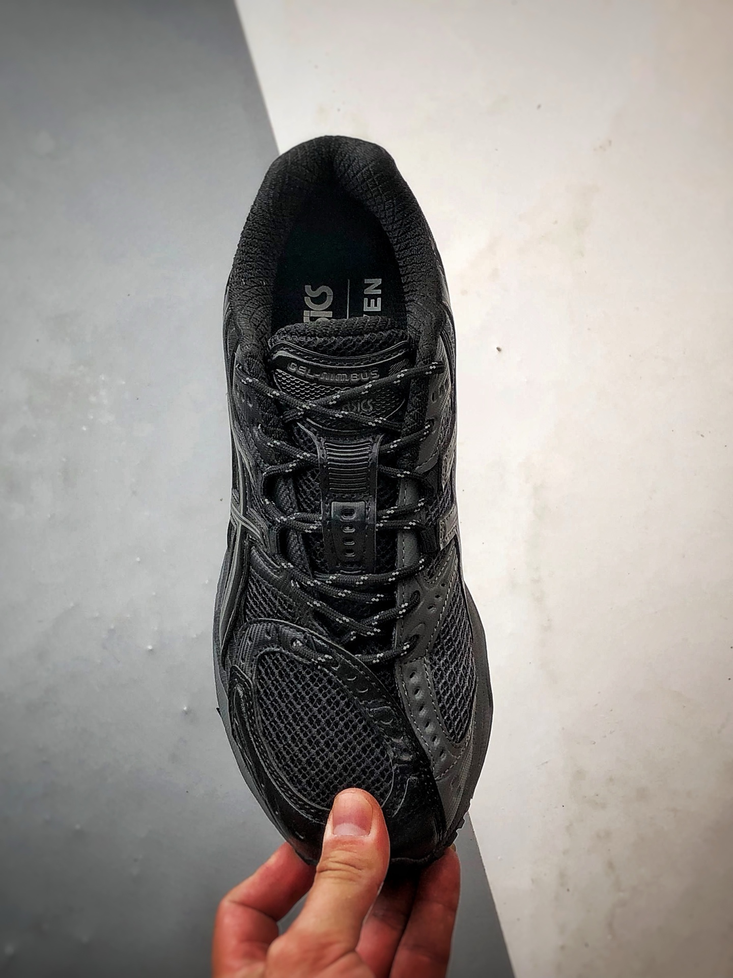 Haven x Asics Gel-Nimbus 10.1 阴阳黑灰 亚瑟士复古先锋潮流拼接休闲跑步鞋 1203A696-001