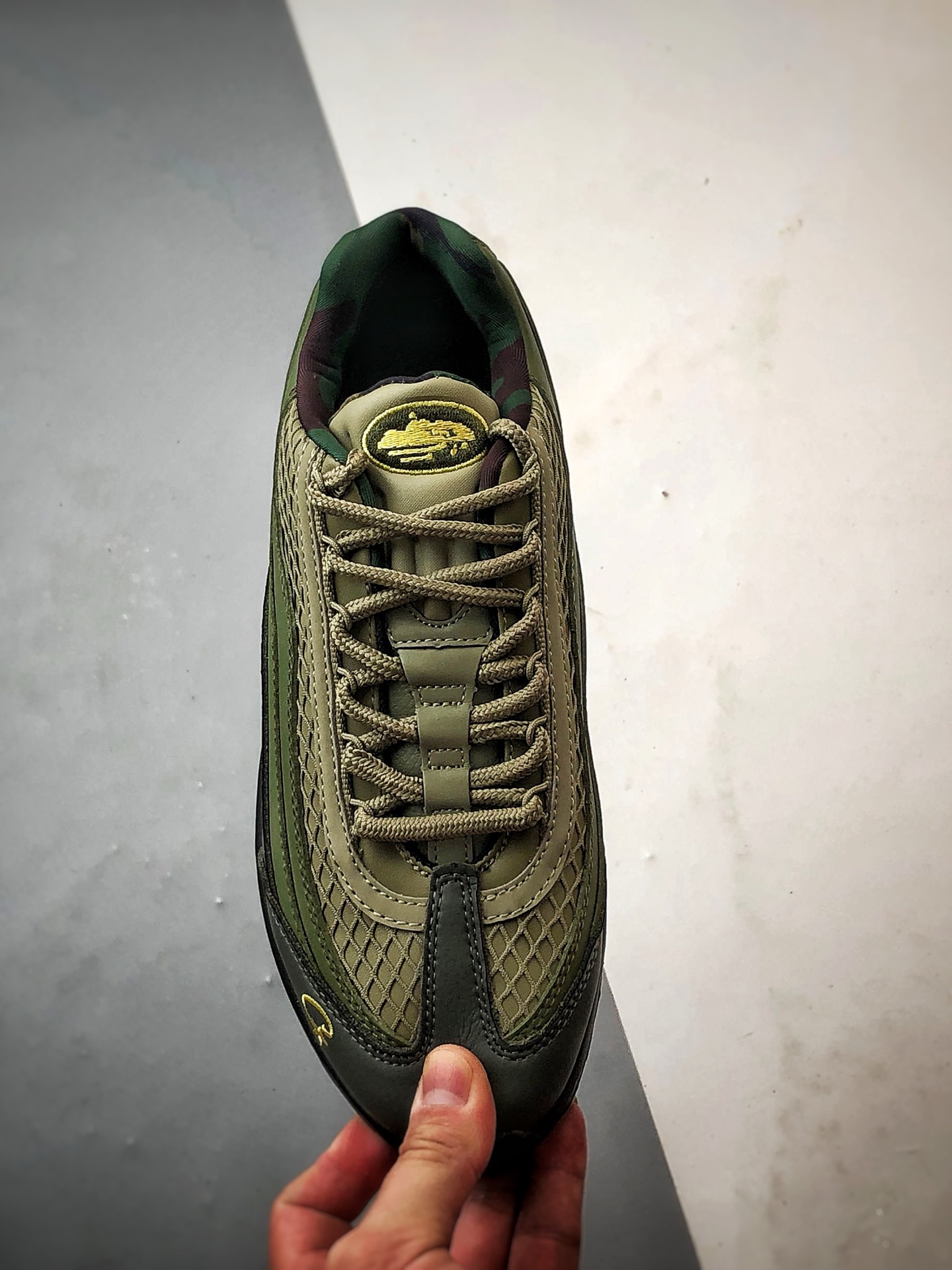 Corteiz x NK Air Max 95 军绿色 外贸原单 织物气垫轻便低帮跑步鞋 FB2709-300