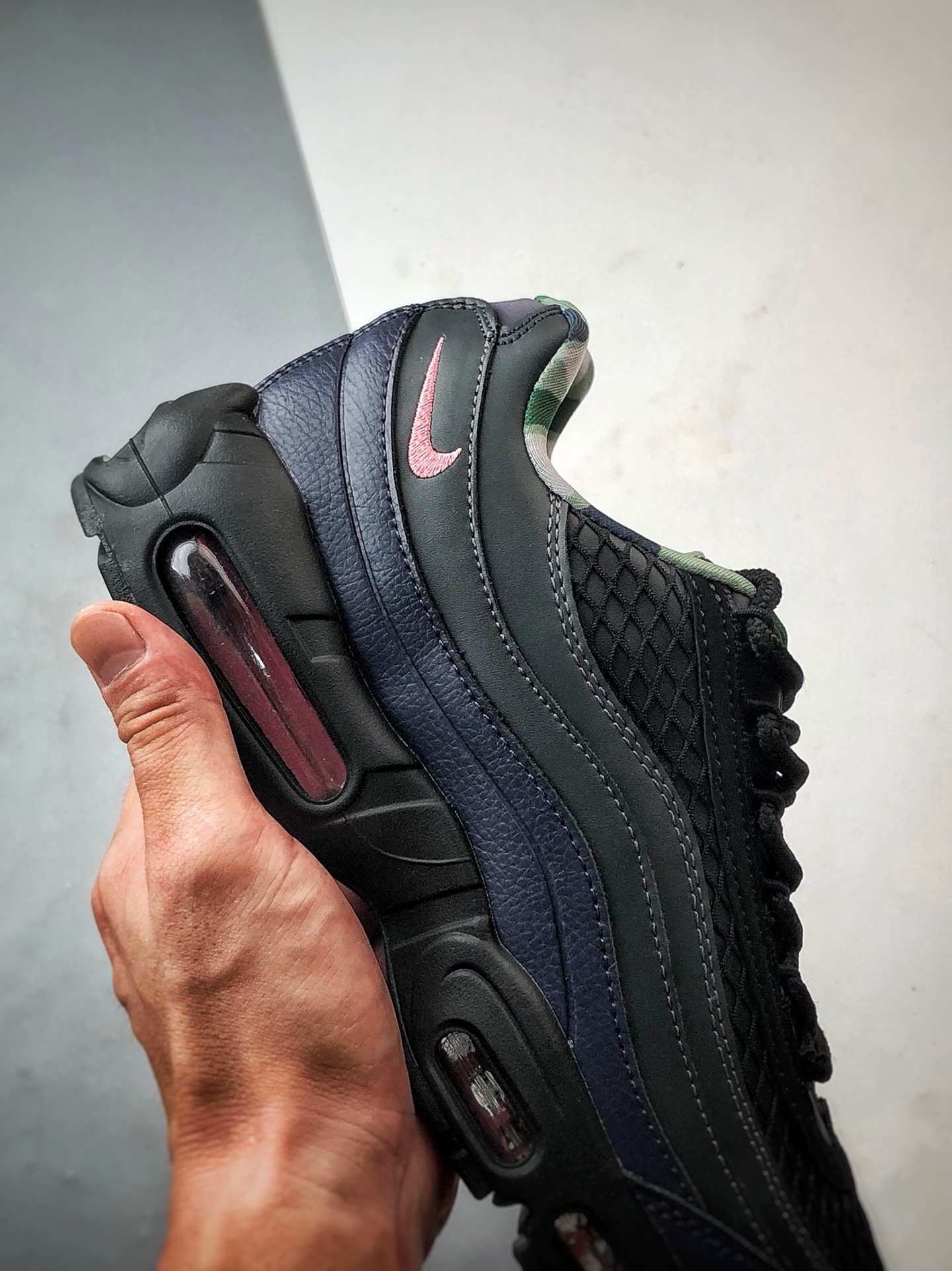 Corteiz x NK Air Max 95 黑蓝粉 外贸原单 织物气垫轻便低帮跑步鞋 FB2709-001-莆田鞋,莆田鞋货源,高仿鞋,高仿鞋货源,安福档口,莆田高仿鞋,莆田鞋批发,高仿鞋批发,莆田高仿运动鞋,高仿运动鞋,莆田运动鞋 Corteiz x NK Air Max 95 黑蓝粉 外贸原单 织物气垫轻便低帮跑步鞋 FB2709-001